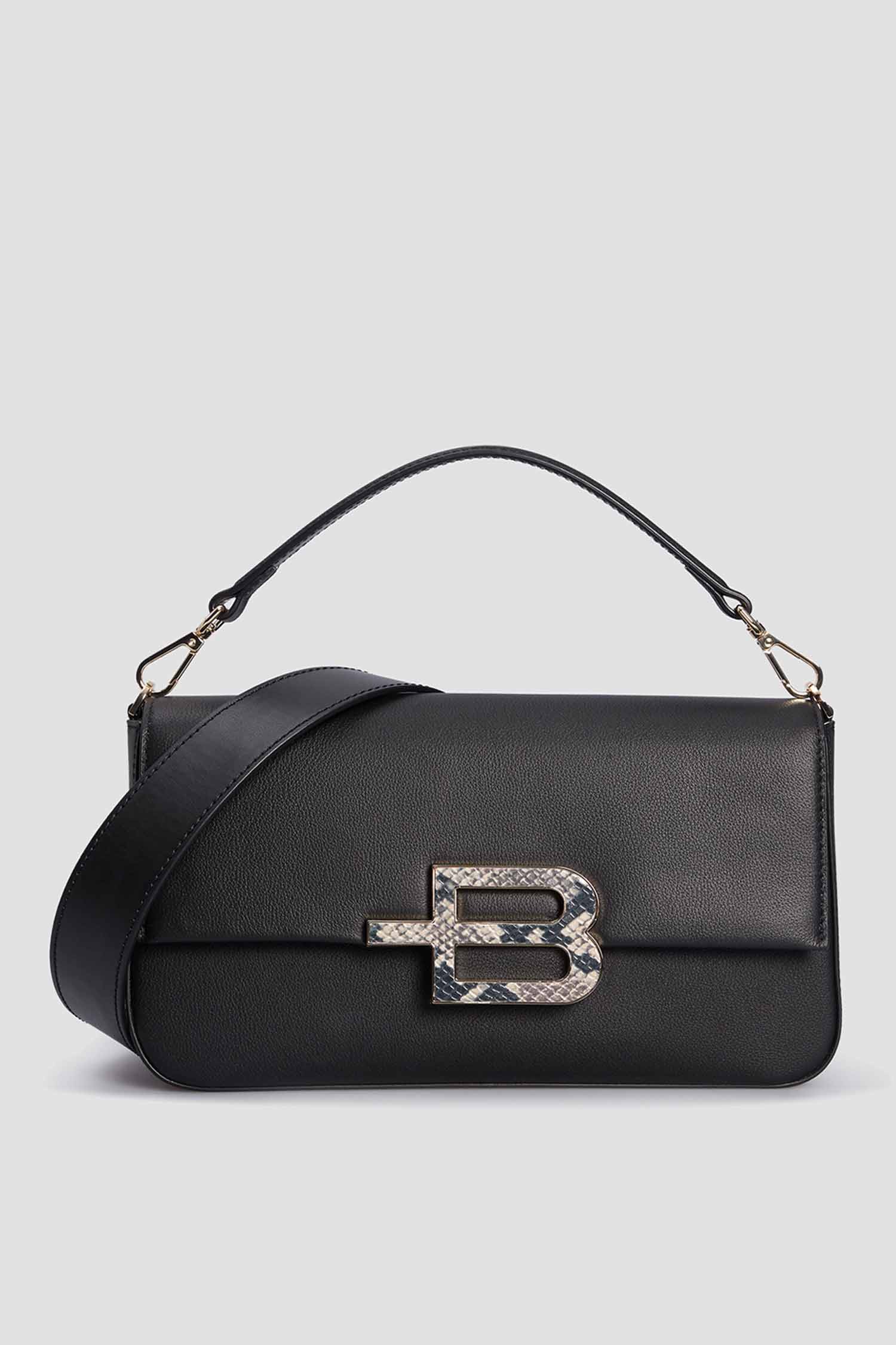 Жіноча чорна шкіряна сумка Baldinini G2DPWGBH0032;999