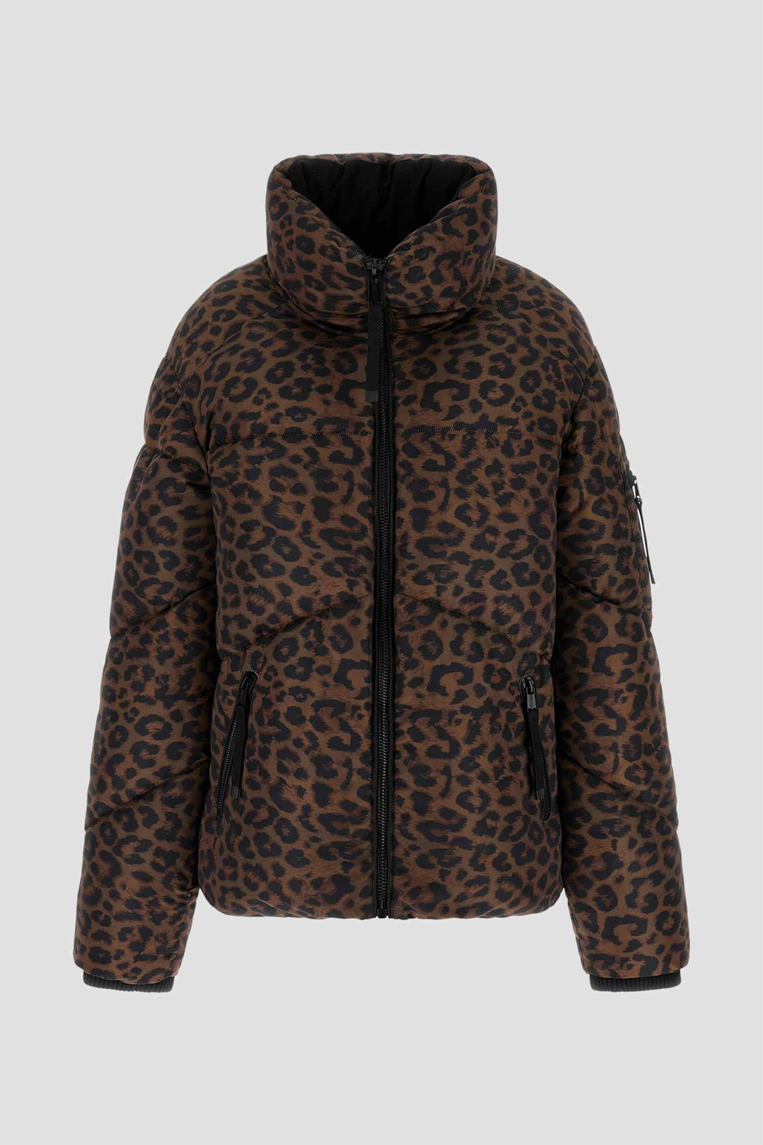 Женская коричневая куртка с узором Guess W5BL47.W3702;P1UK