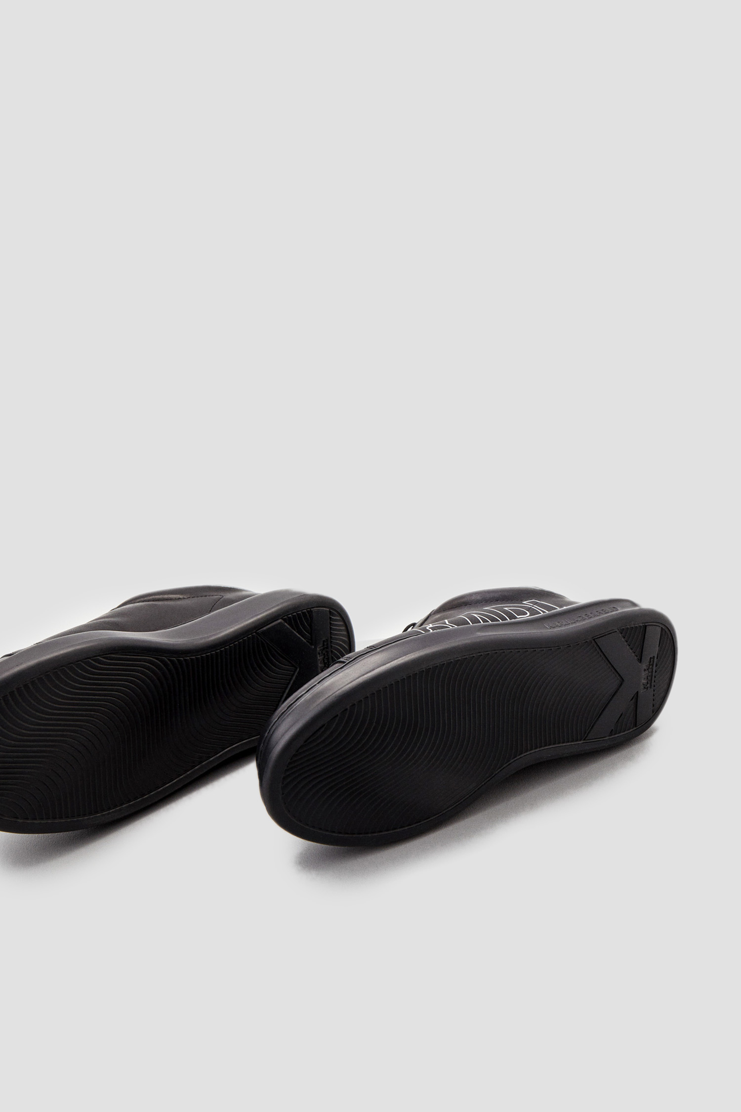 Мужские черные кожаные сникерсы Karl Lagerfeld 500470.855091;990