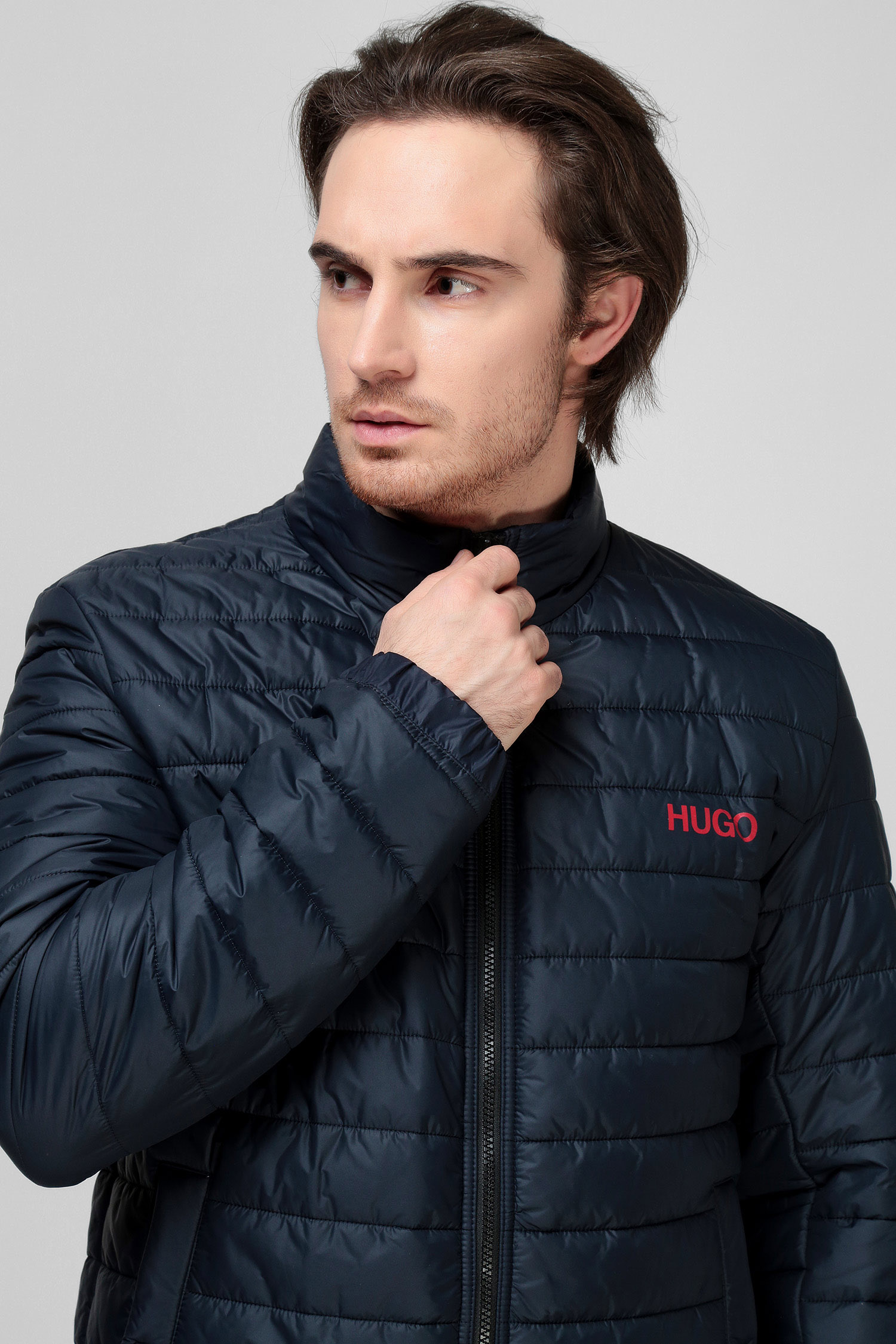 Мужская темно-синяя куртка HUGO 50470179;405