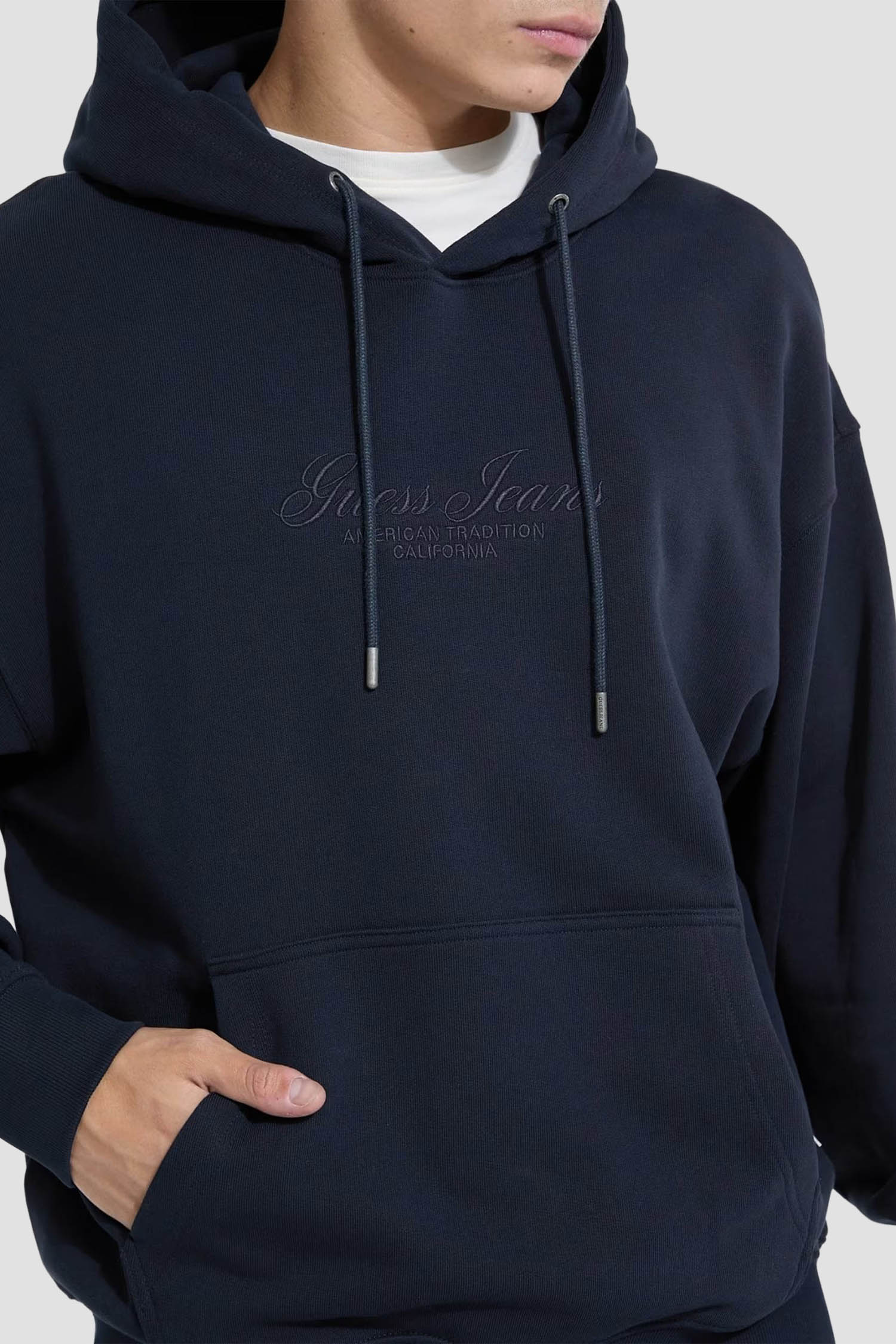 Мужское темно-синее худи Guess Jeans M5YQ16.KCPR1;A71W