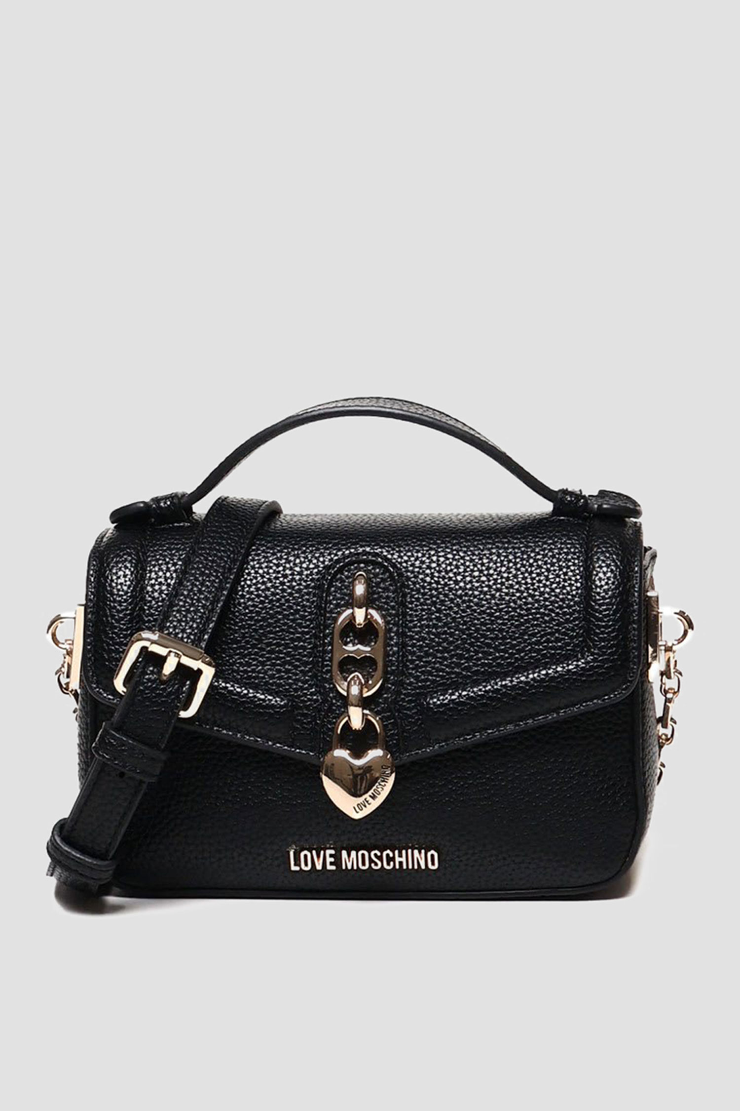 Женская черная кожаная сумка Moschino JC4385PP0L.KU0;000
