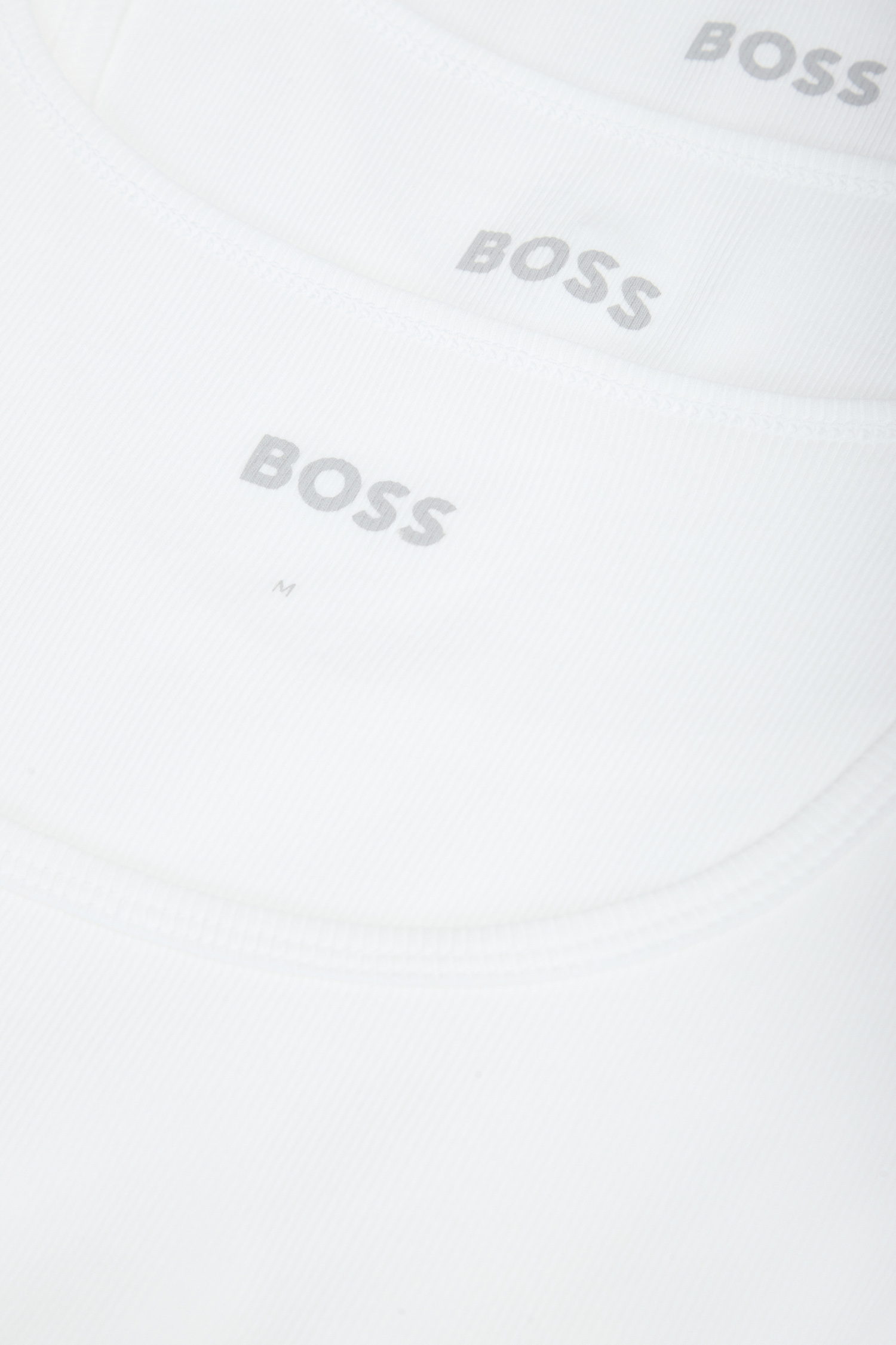 Мужская белая майка (3 шт) BOSS 50542132;100