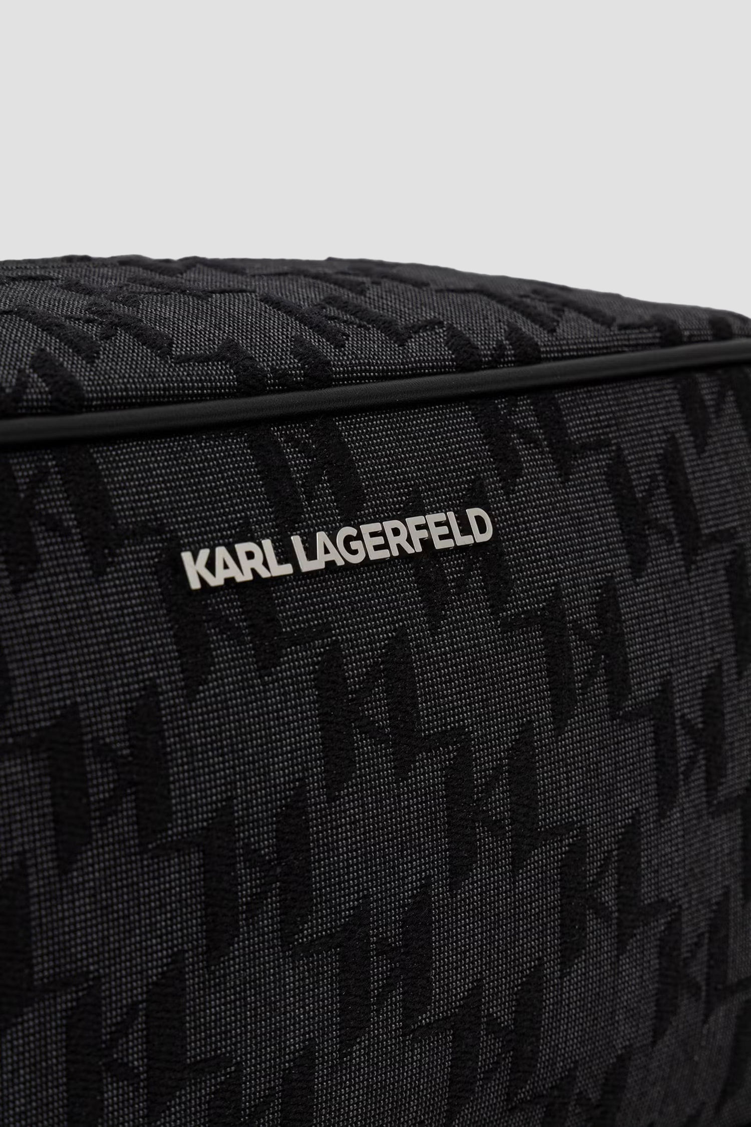 Чоловічий темно-сірий несесер з візерунком Karl Lagerfeld B3M32069;999