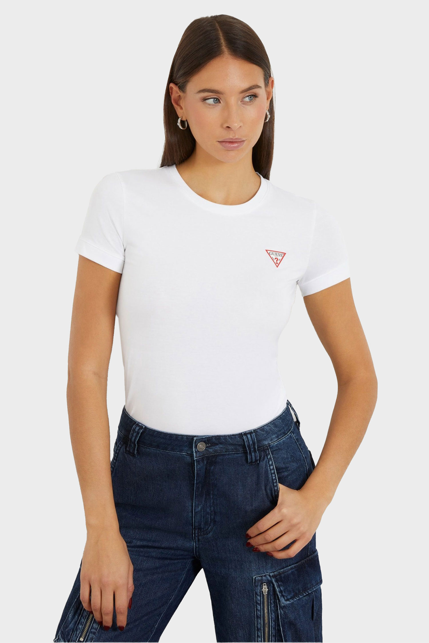 Жіноча біла футболка Guess W2YI44.J1314;G011