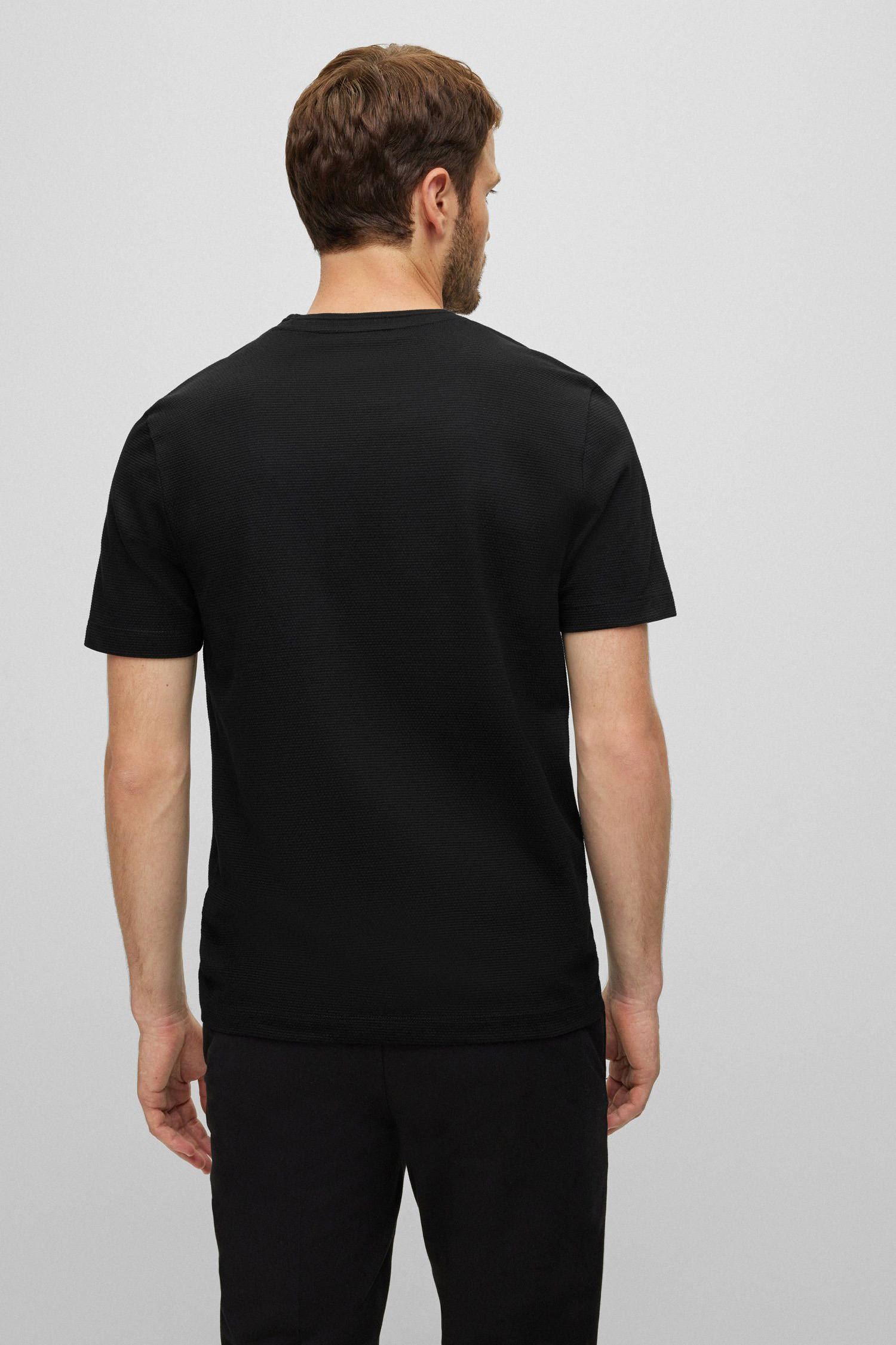 Мужская черная футболка BOSS 50452680;001