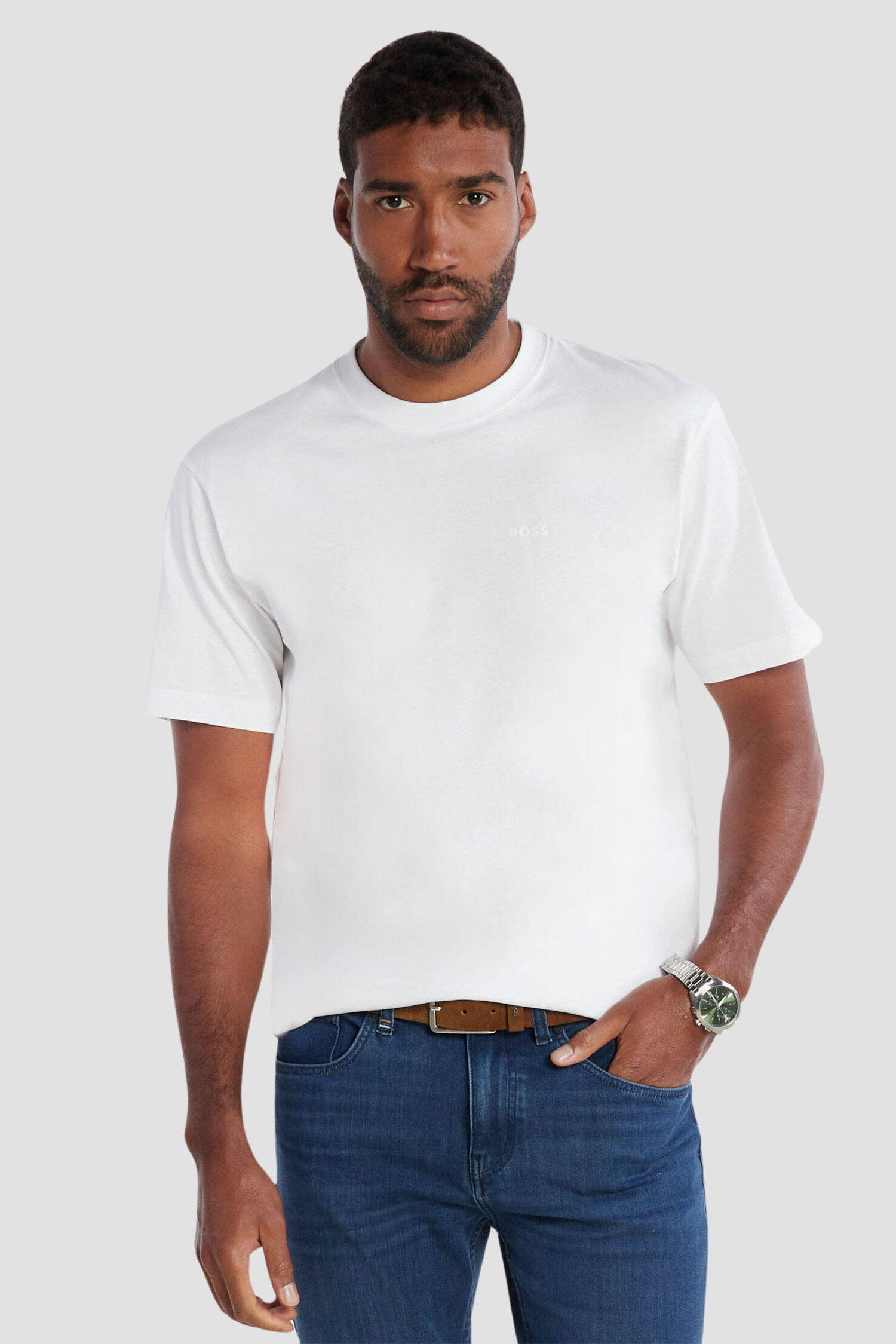 Мужская белая футболка BOSS 50505769;100