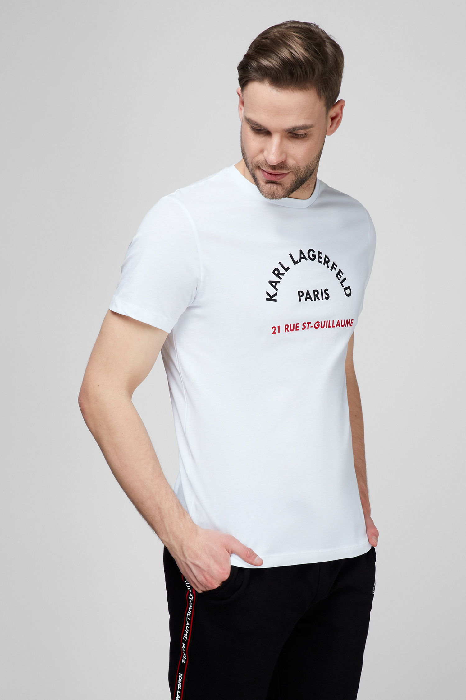 Чоловіча біла футболка Karl Lagerfeld 511224.755071;10