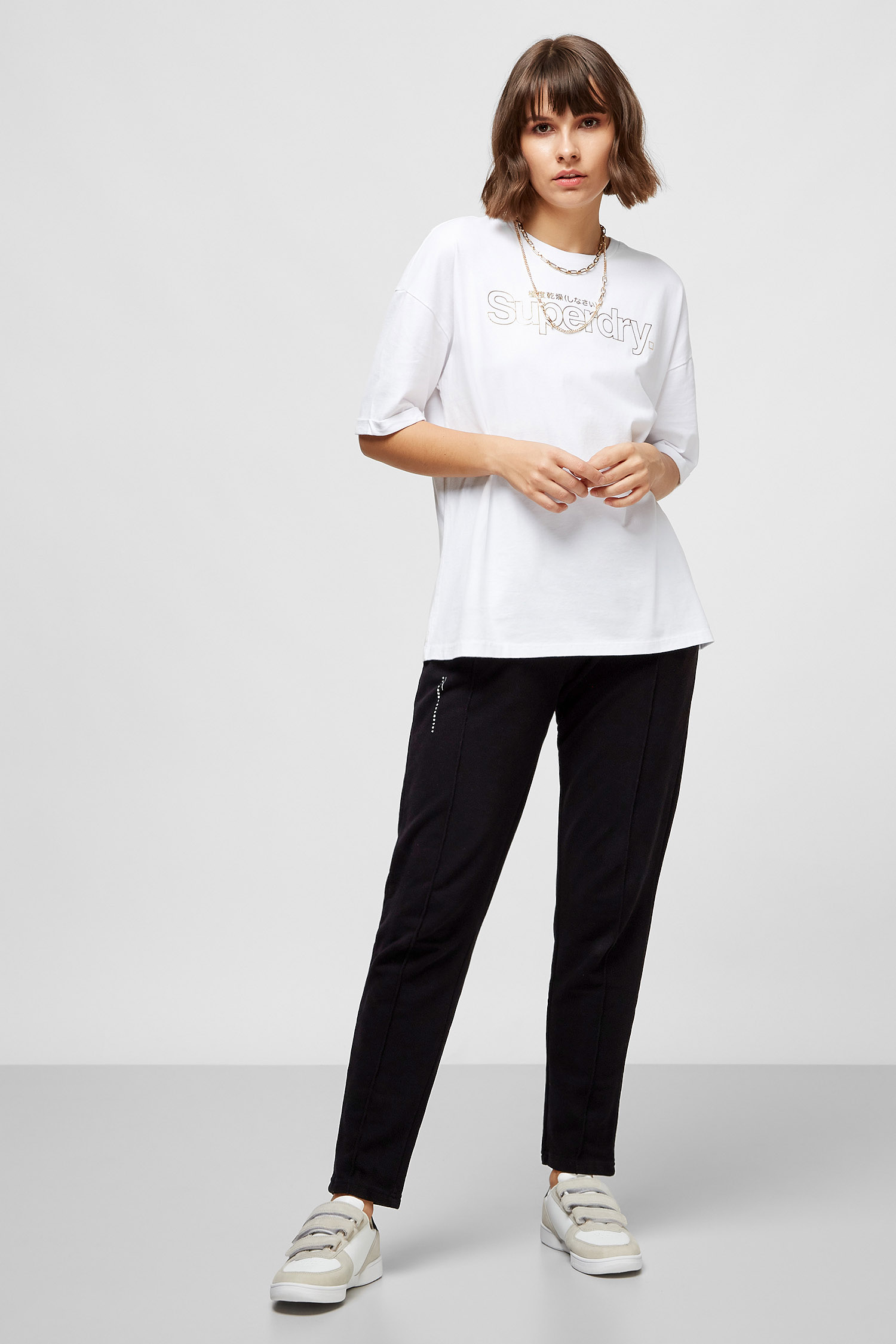 Женская белая футболка SuperDry W1010139A;01C