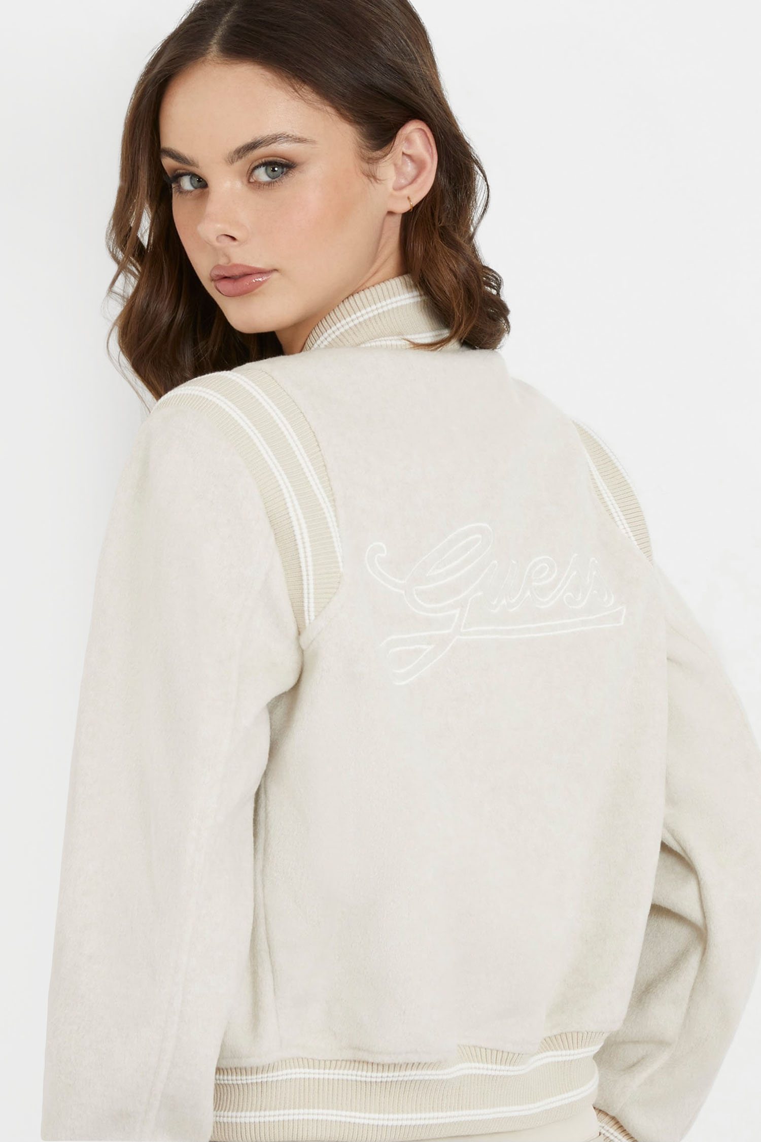 Женский бежевый бомбер Guess W4RL45.WFWS2;F14X