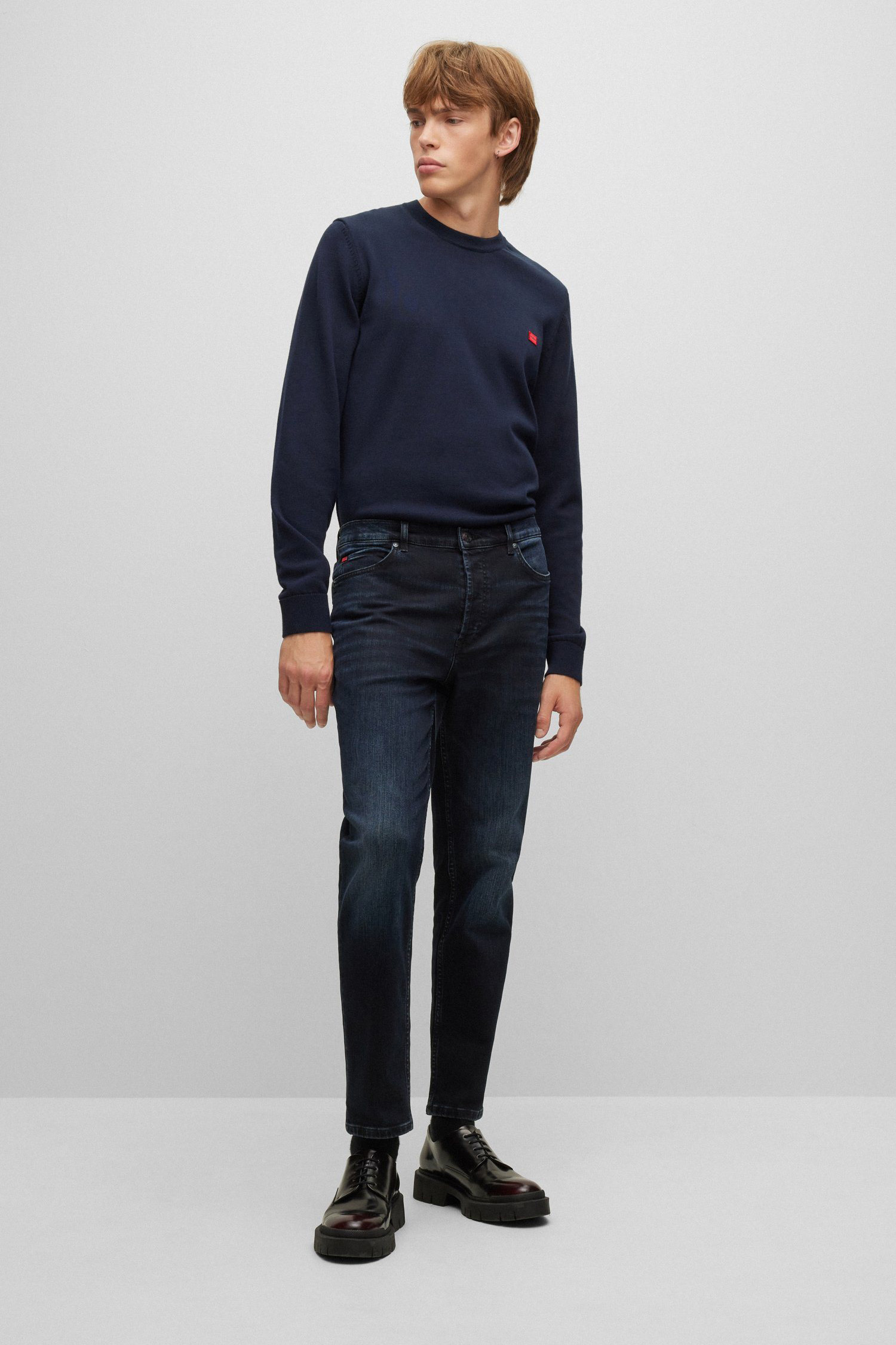 Чоловічий темно-синій світшот HUGO 50475083;410