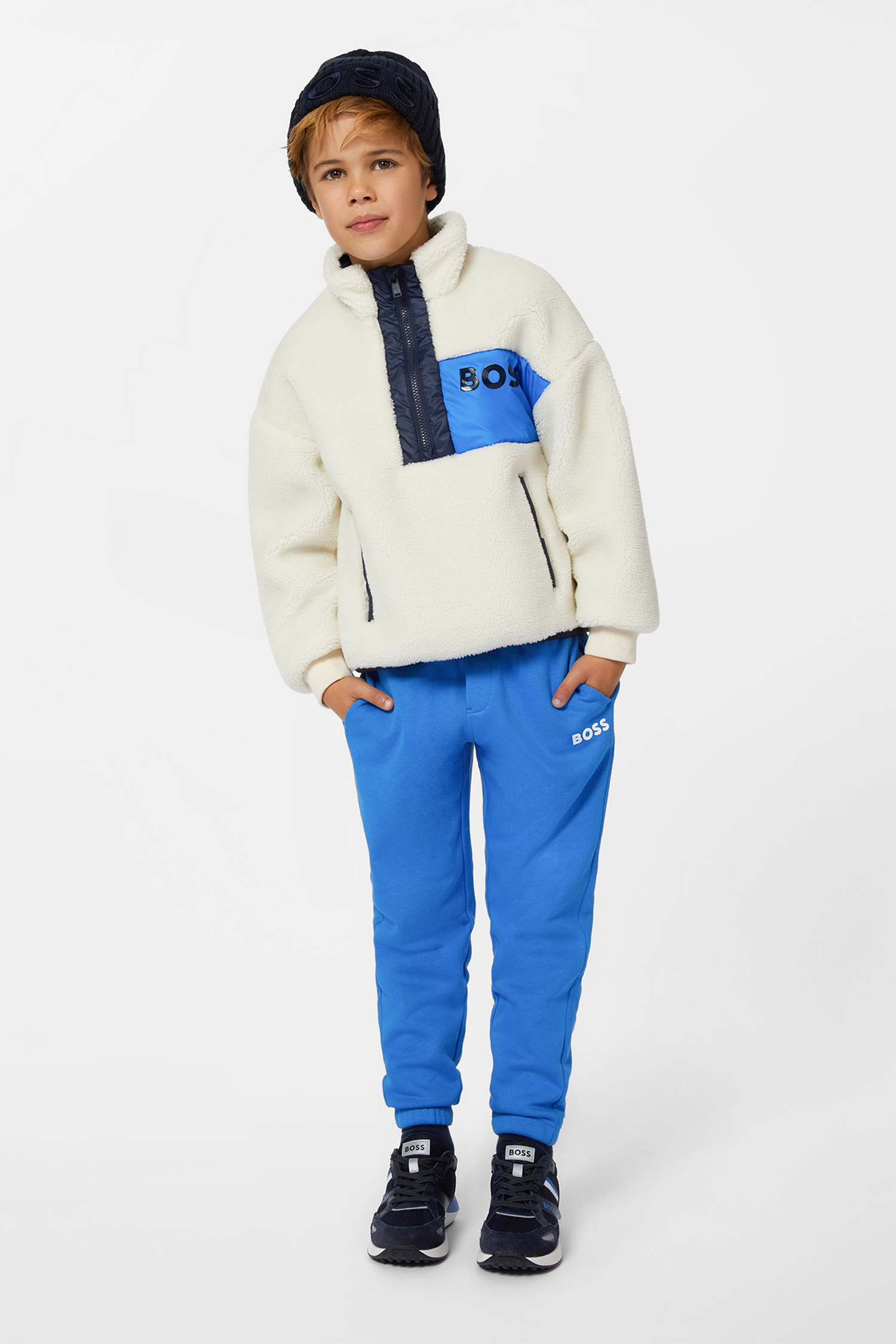 Дитячий бежевий анорак BOSS kids J25Q18;22A