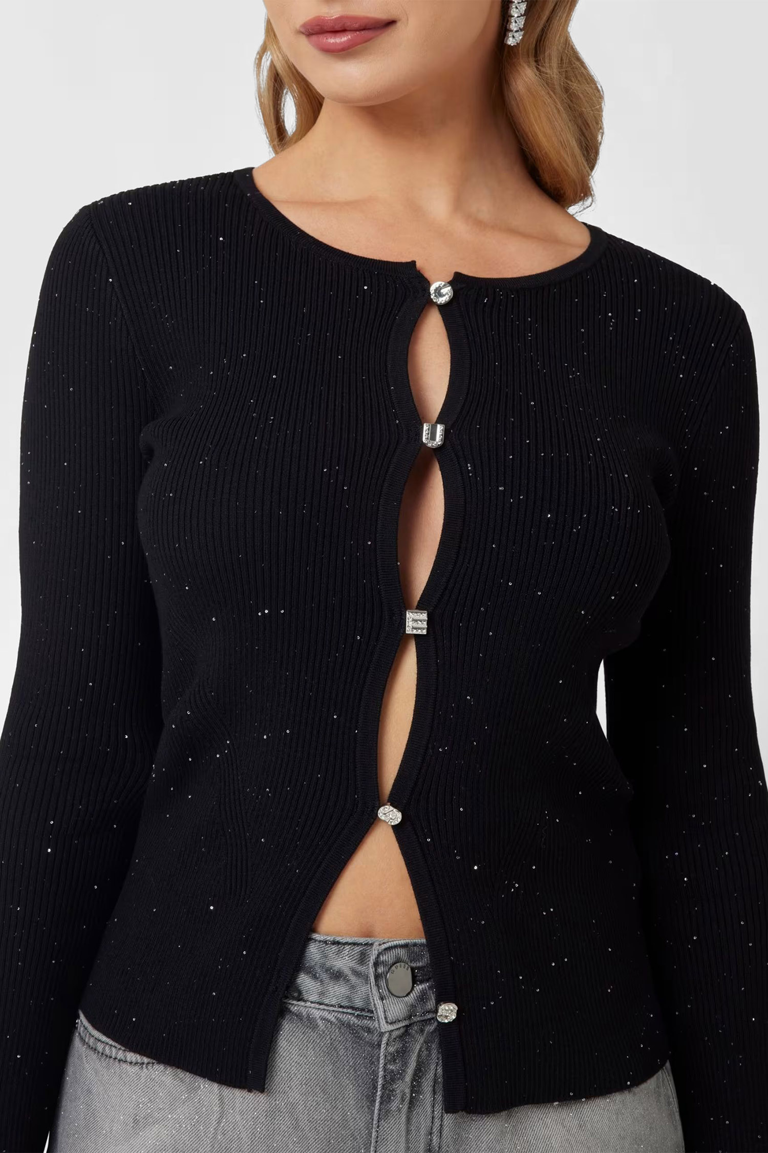 Женский черный кардиган Guess W5RR17.Z34O0;JBLK