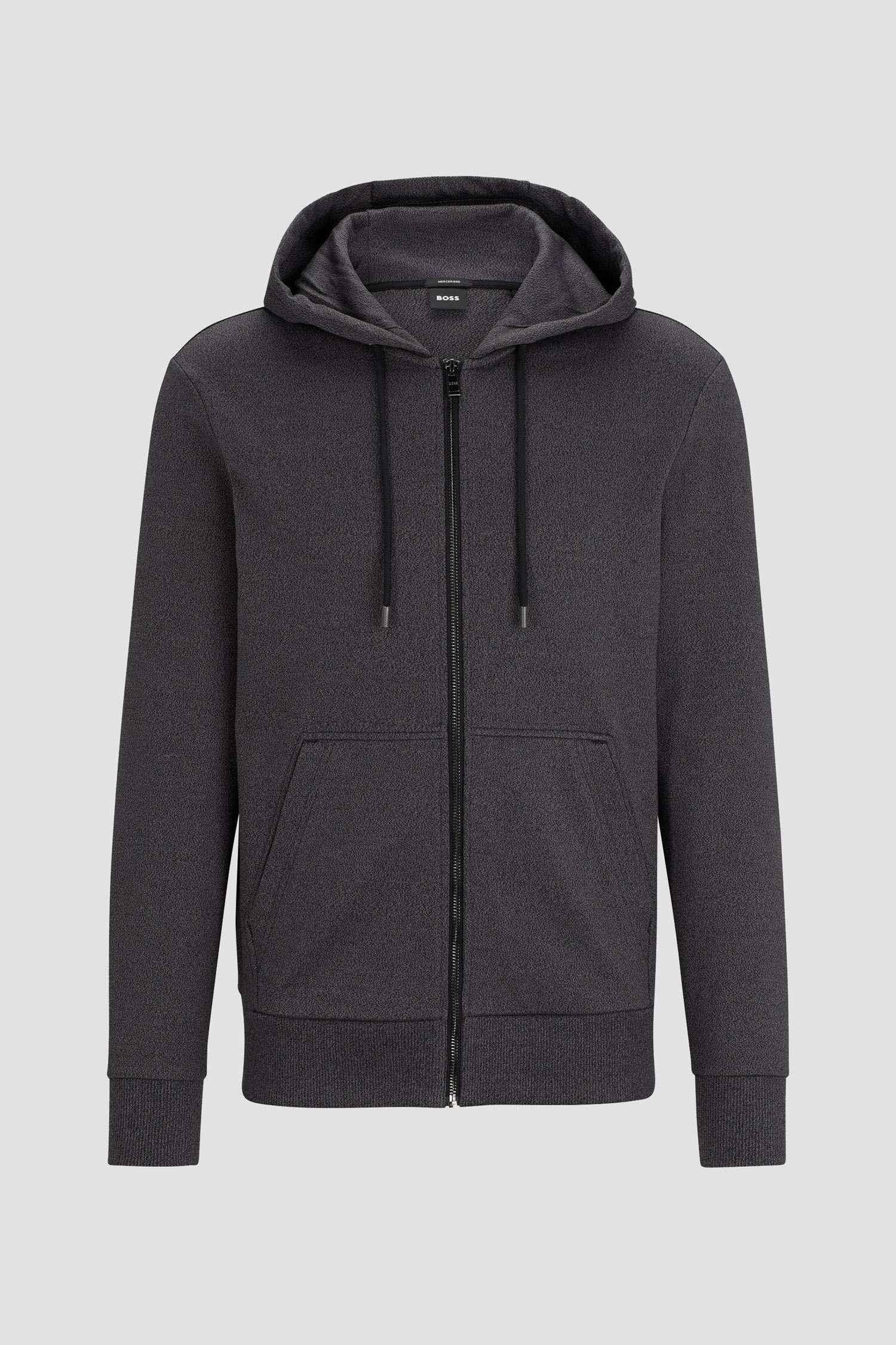 Чоловіча темно-сіра кофта на блискавці BOSS 50499428;001