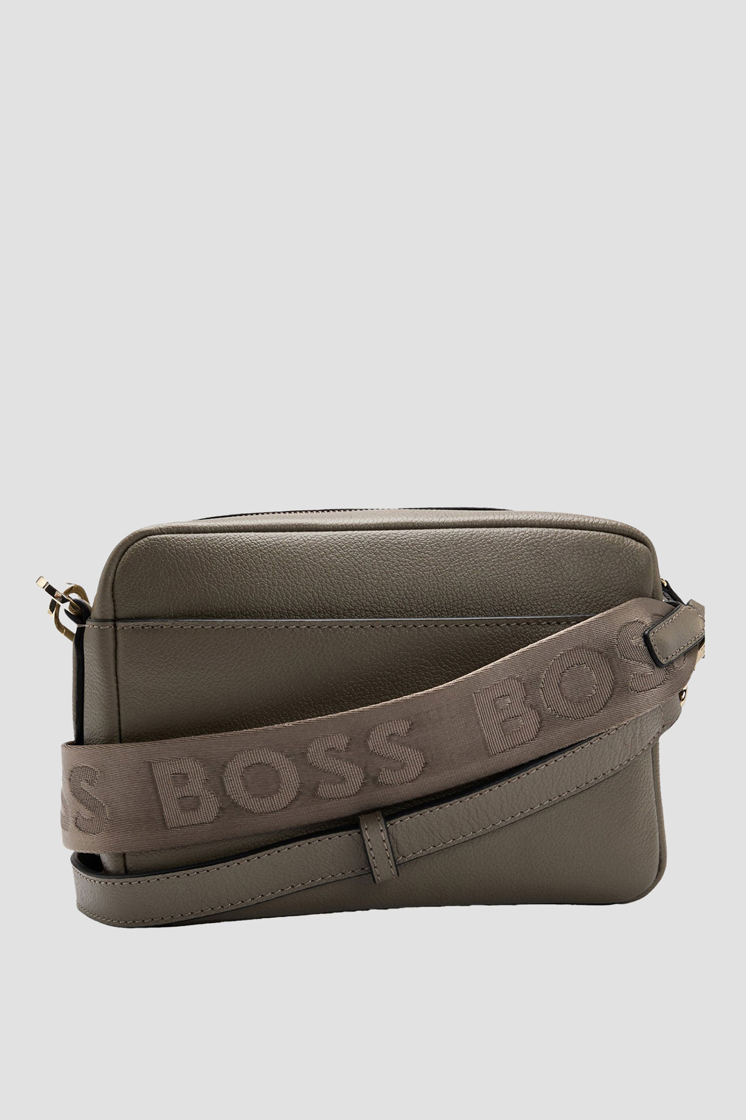 Женская оливковая кожаная сумка BOSS 50530698;210