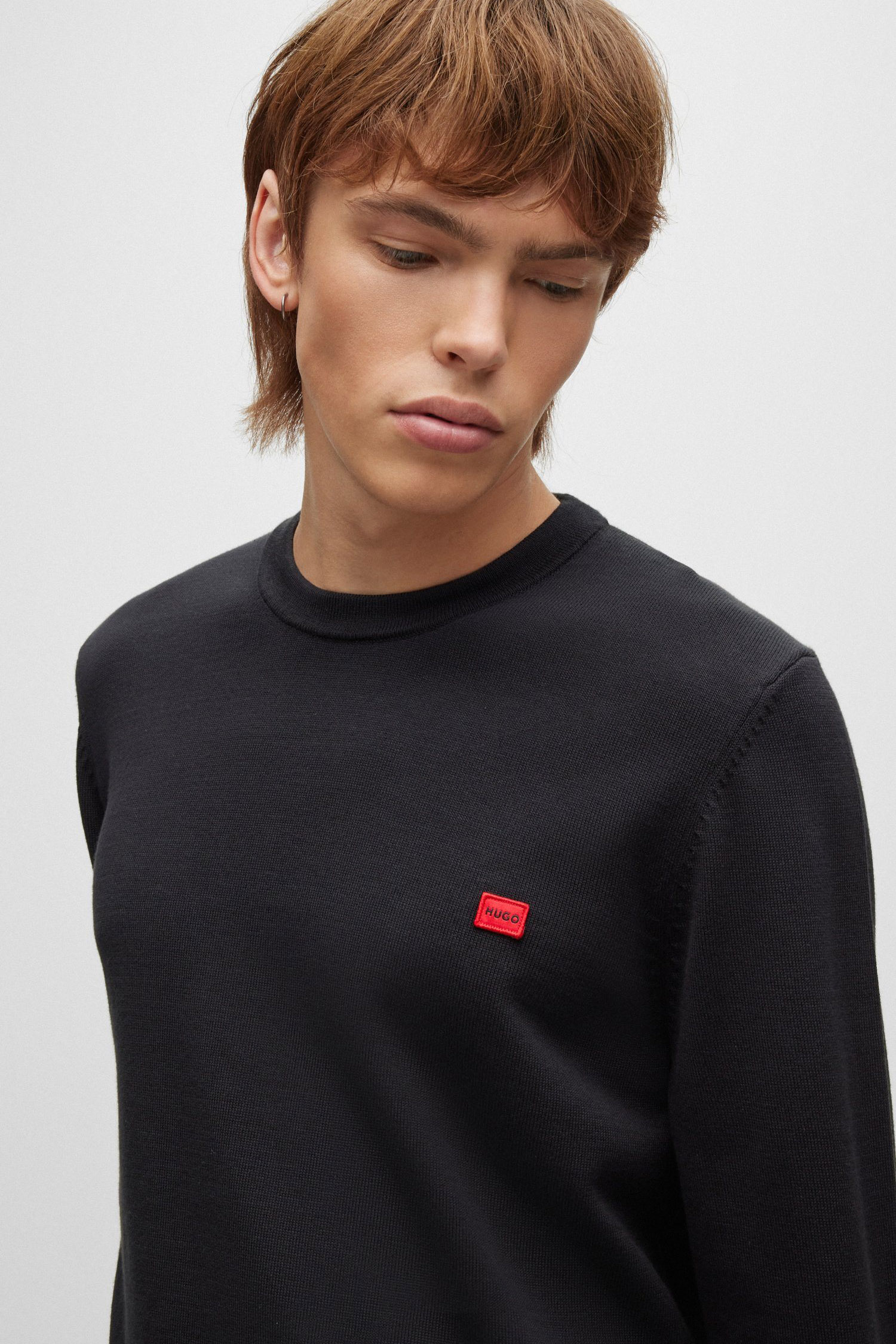 Мужской черный свитшот HUGO 50475083;001