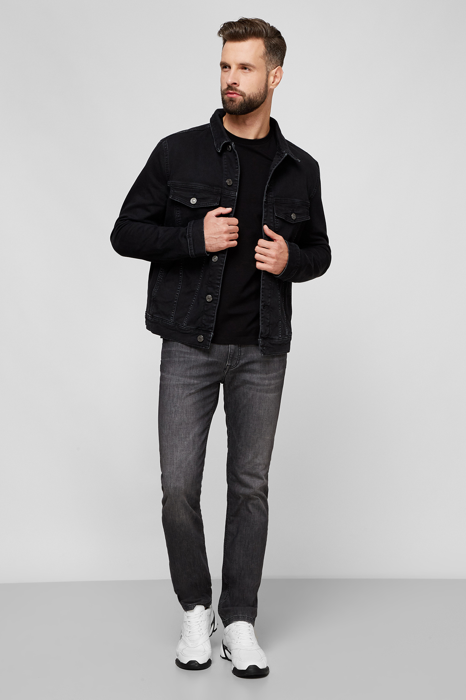Мужская черная джинсовая куртка Karl Lagerfeld 501837.505800;990