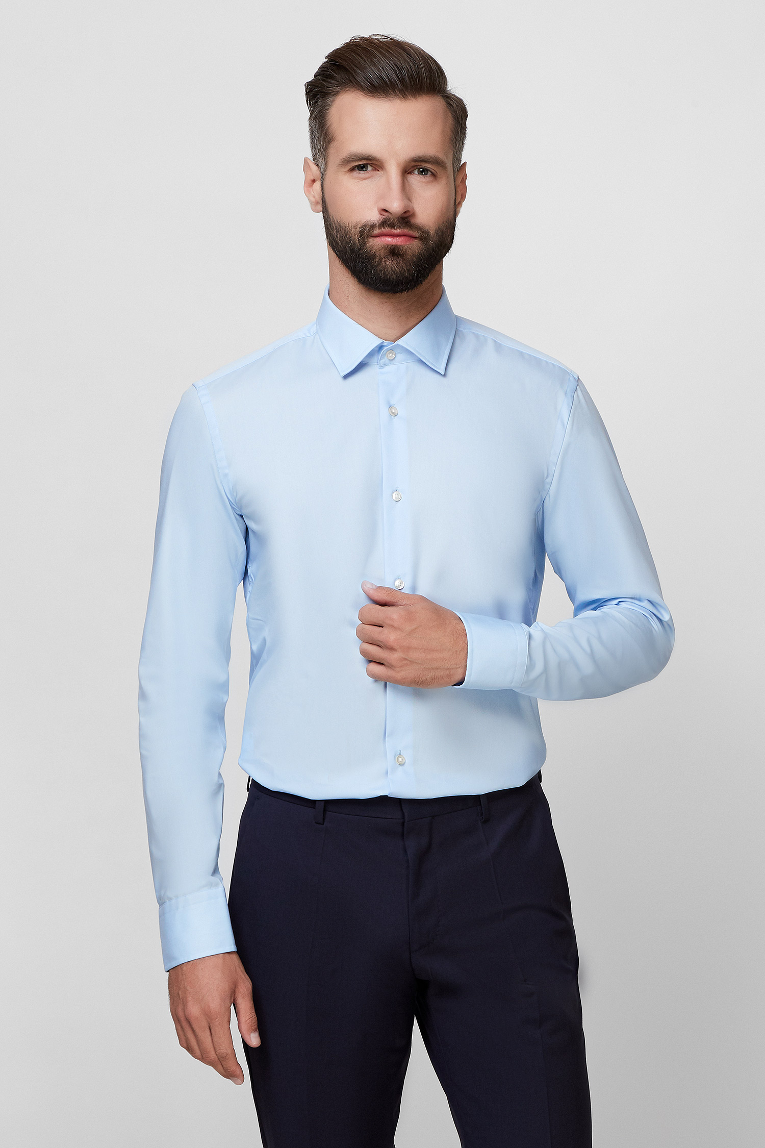 Чоловіча блакитна сорочка BOSS 50327693;450