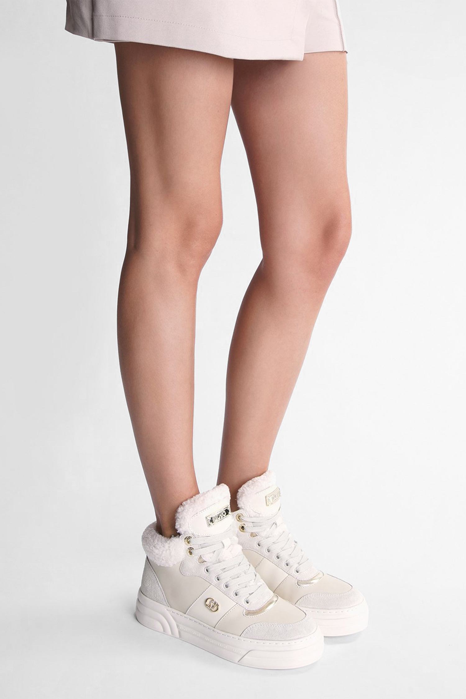 Жіночі бежеві шкіряні хайтопи Liu Jo BF4033.PX530;S1185