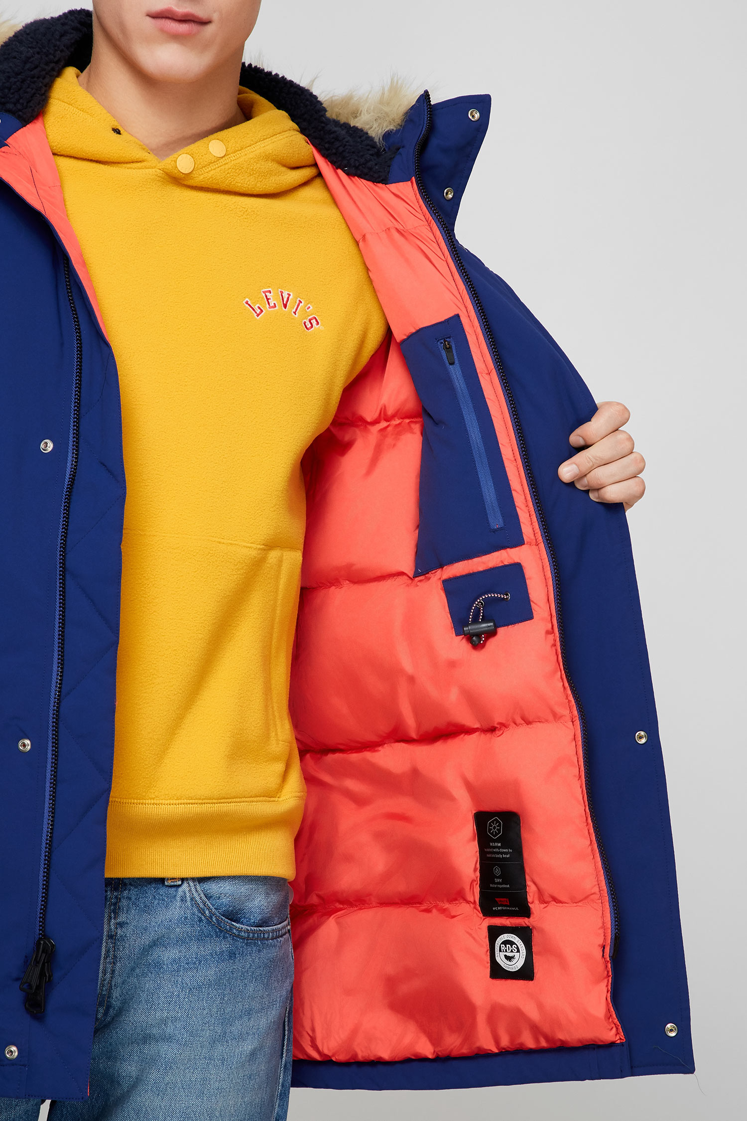 Мужская синяя пуховая парка Levi’s® 27522;0001