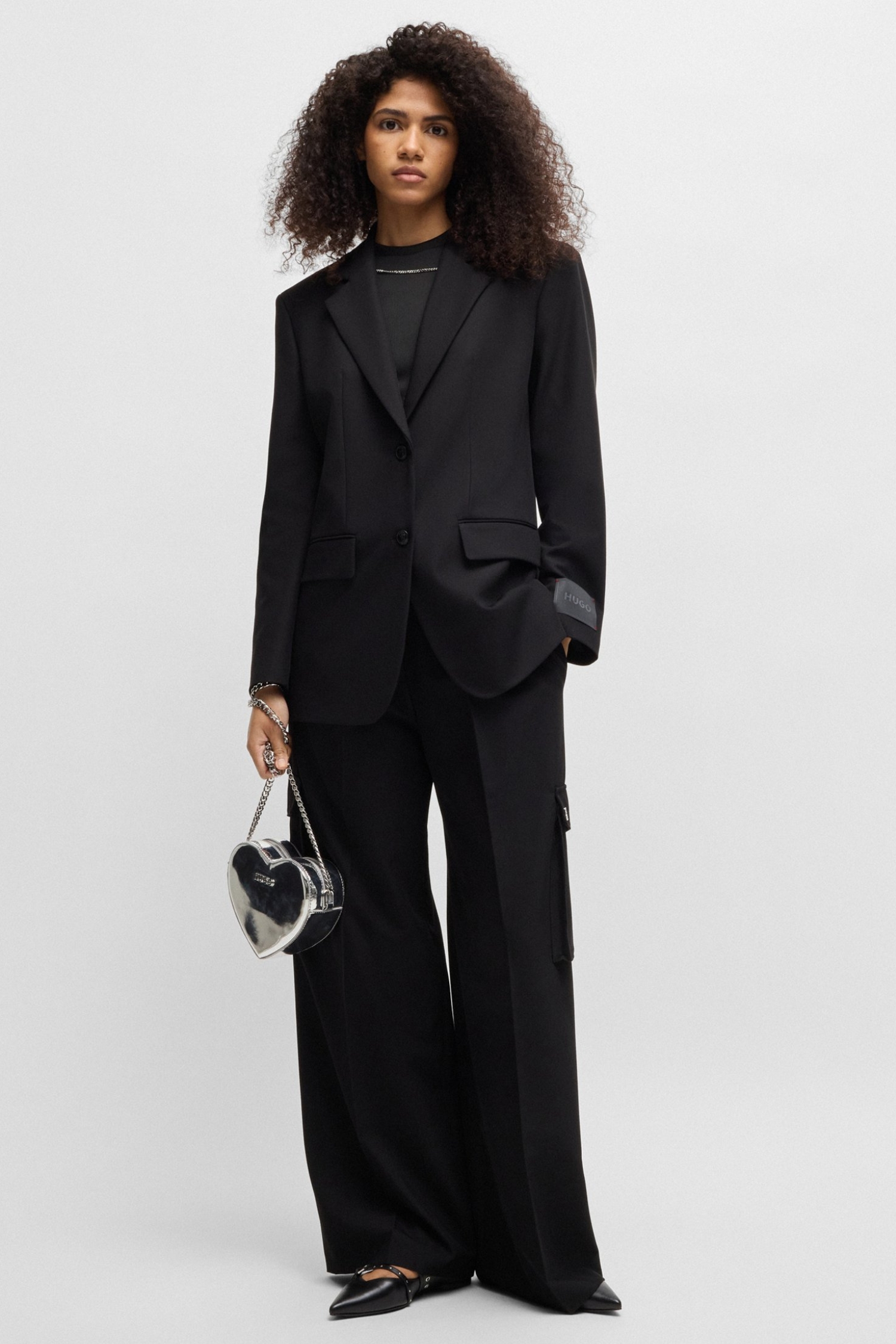 Жіночий чорний топ HUGO 50534050;001