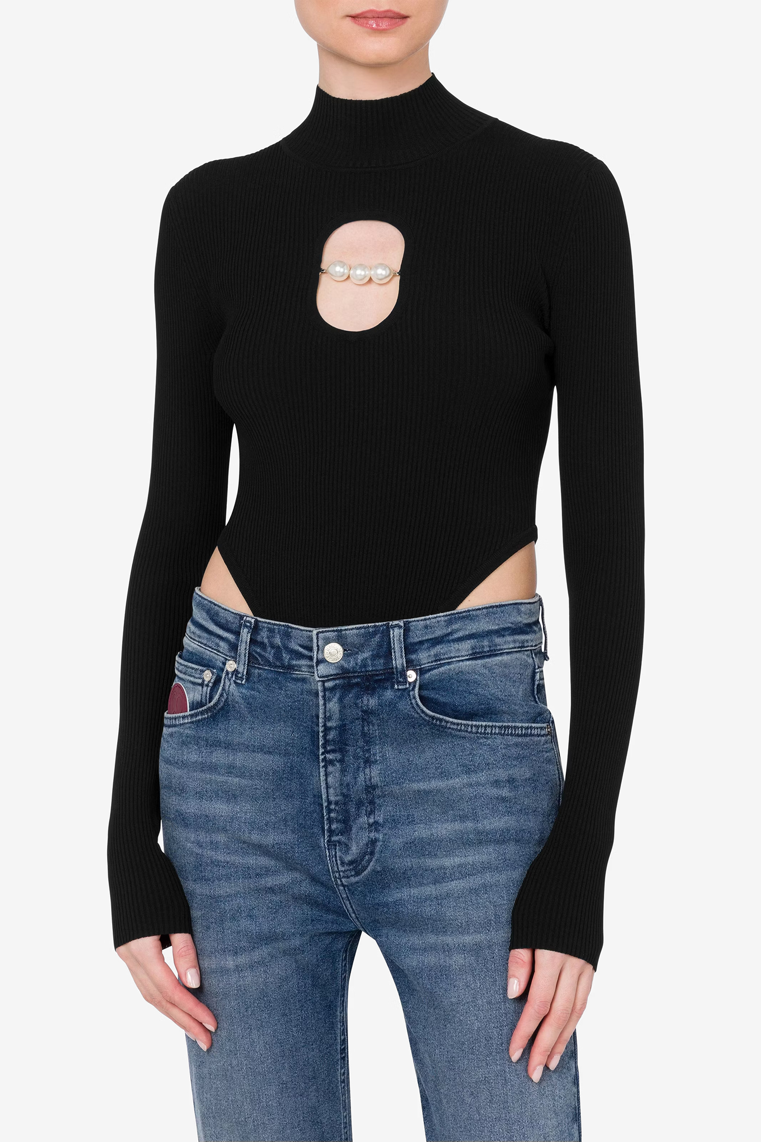 Женское черное боди Moschino A1180.8701;0555