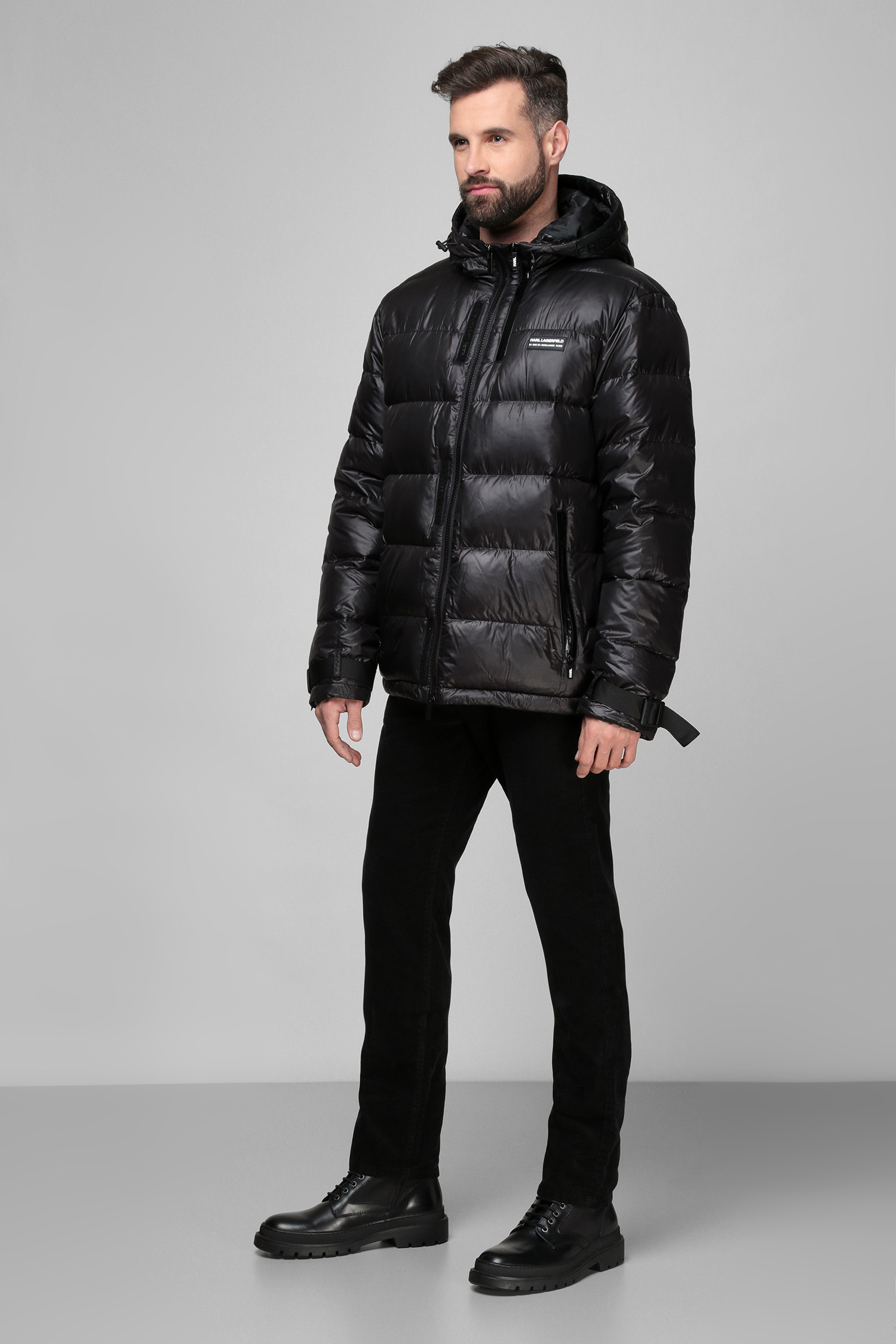 Мужской черный пуховик Karl Lagerfeld 512503.455000;990
