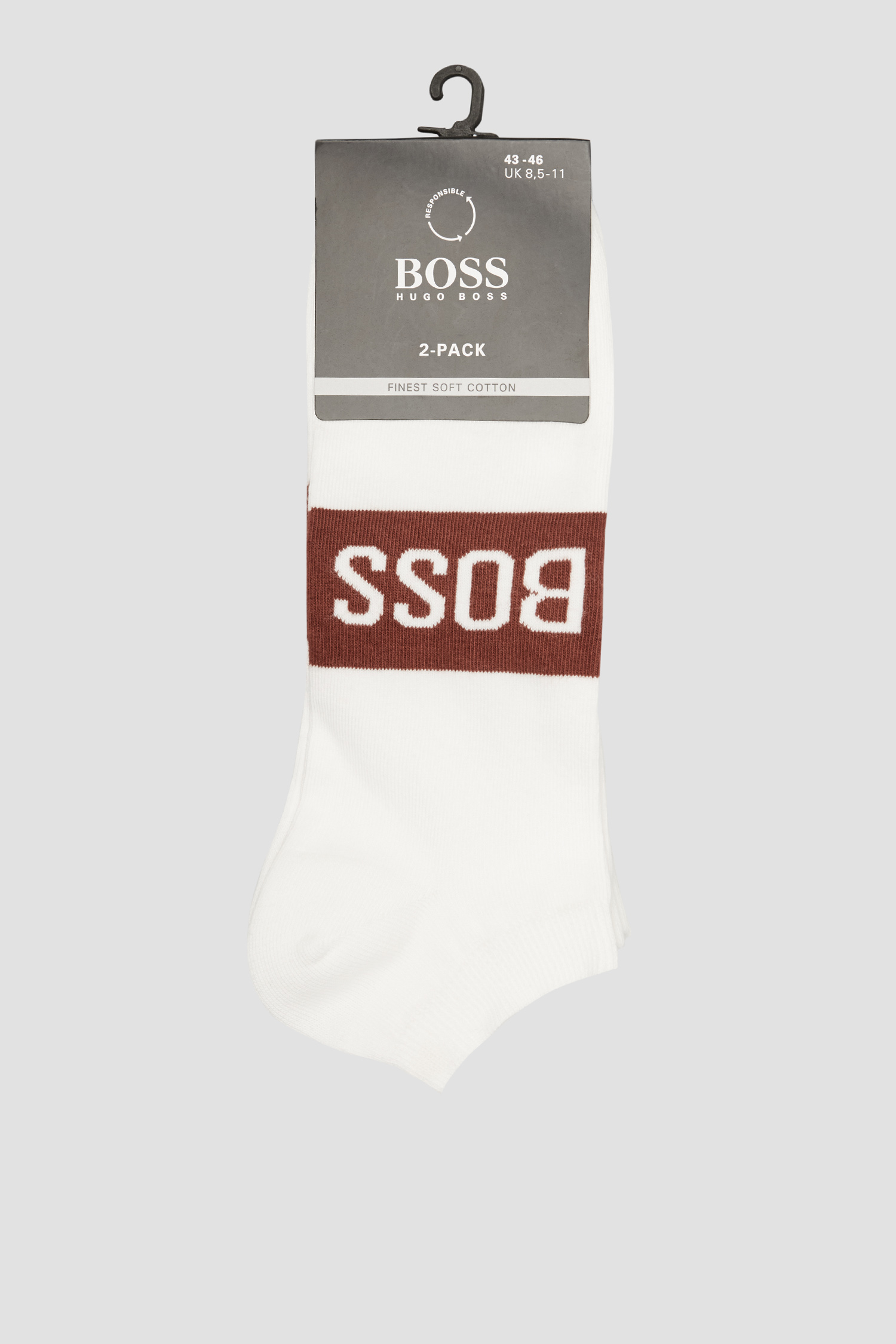 Чоловічі білі шкарпетки (2 пари) BOSS 50428744;102