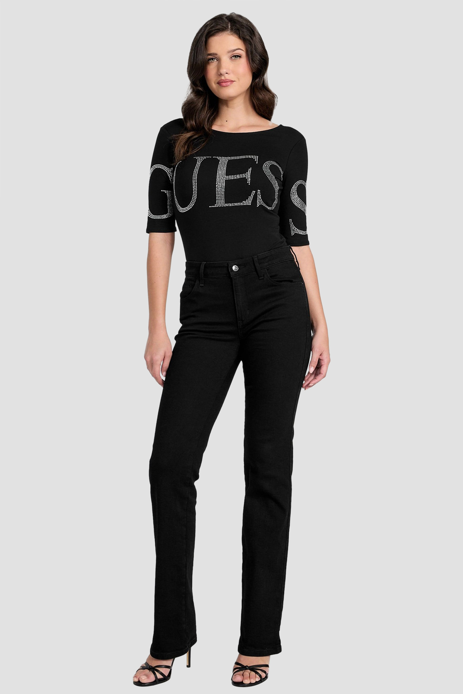 Жіноче чорне боді Guess W5YP57.K49A1;JBLK