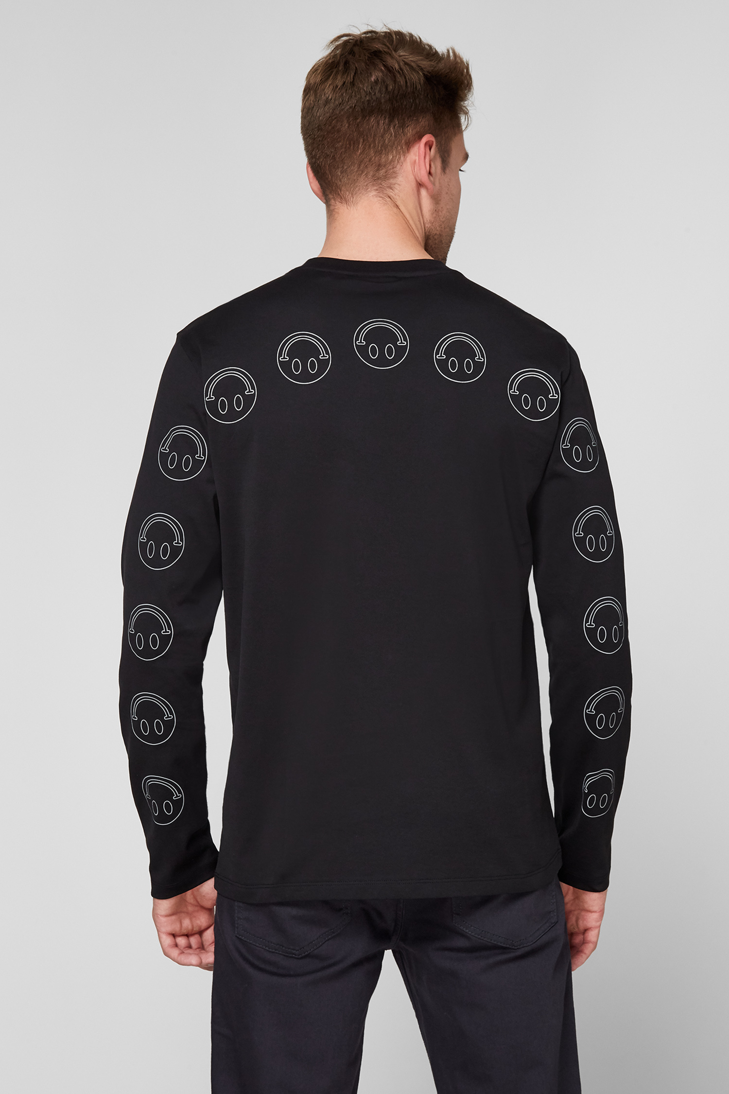 Чоловічий чорний лонгслів HUGO 50454095;001