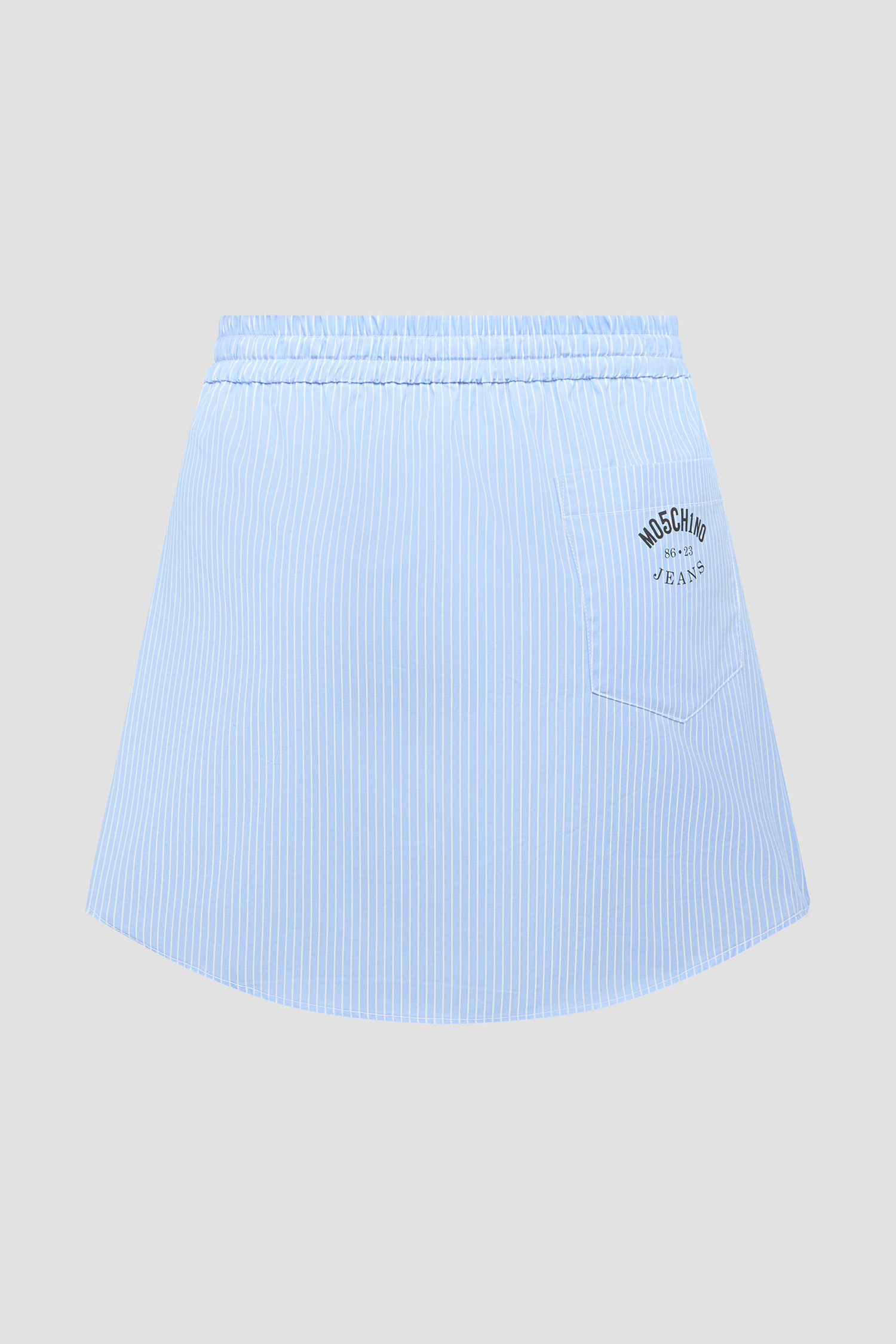 Женская голубая юбка в полоску Moschino A0113.3725;1303