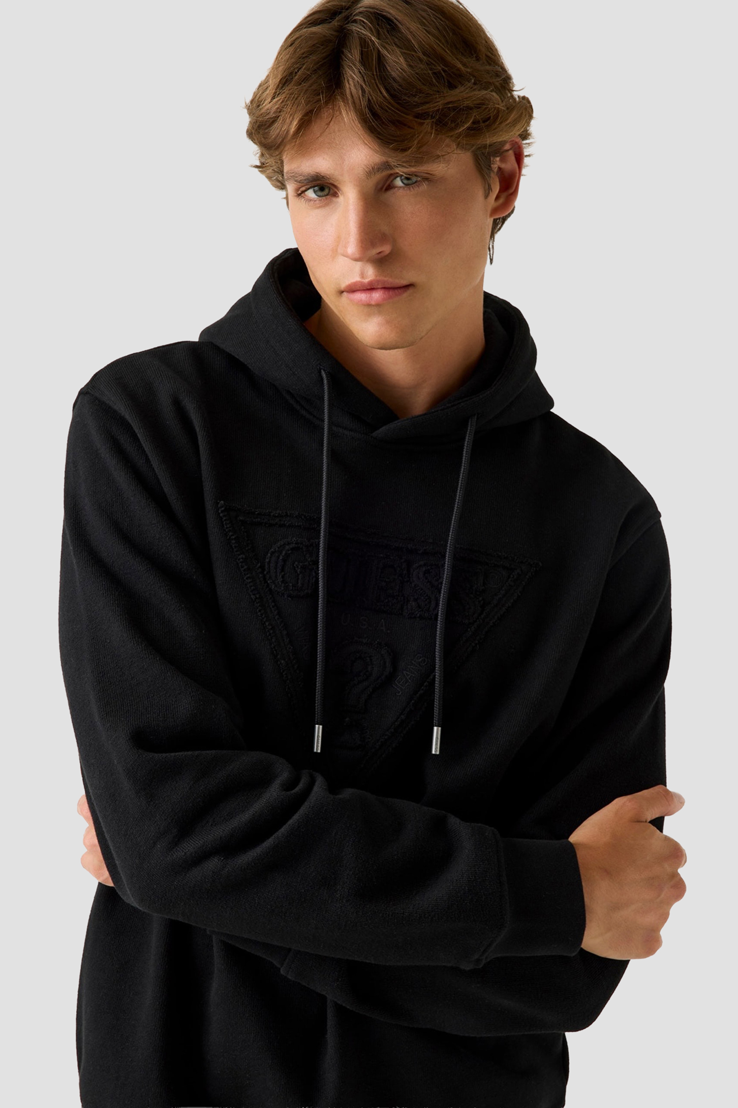 Мужское черное худи Guess M5BQ04.K0961;JBLK