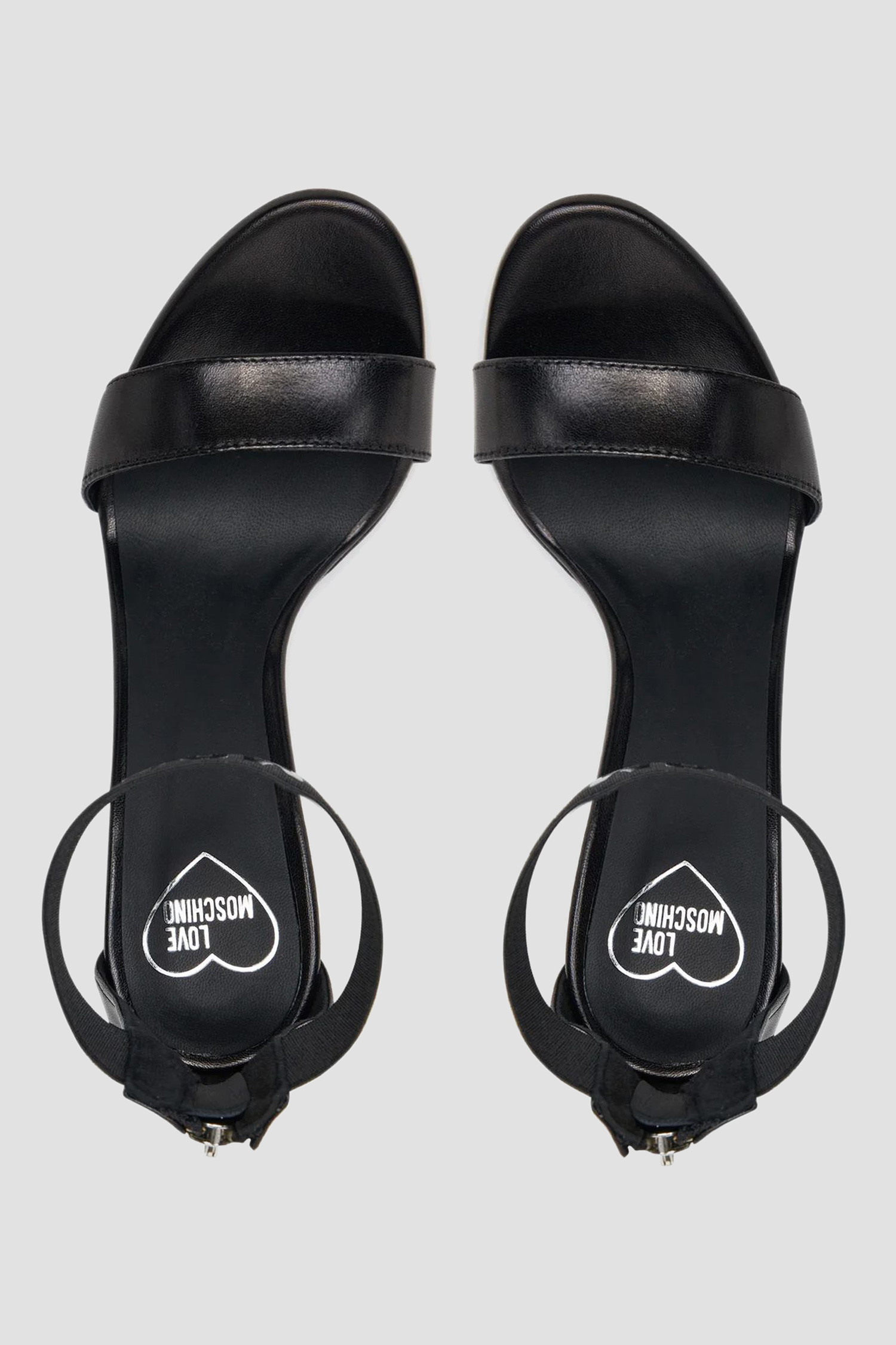 Женские черные кожаные босоножки Moschino JA16109G0M.IE0;00A