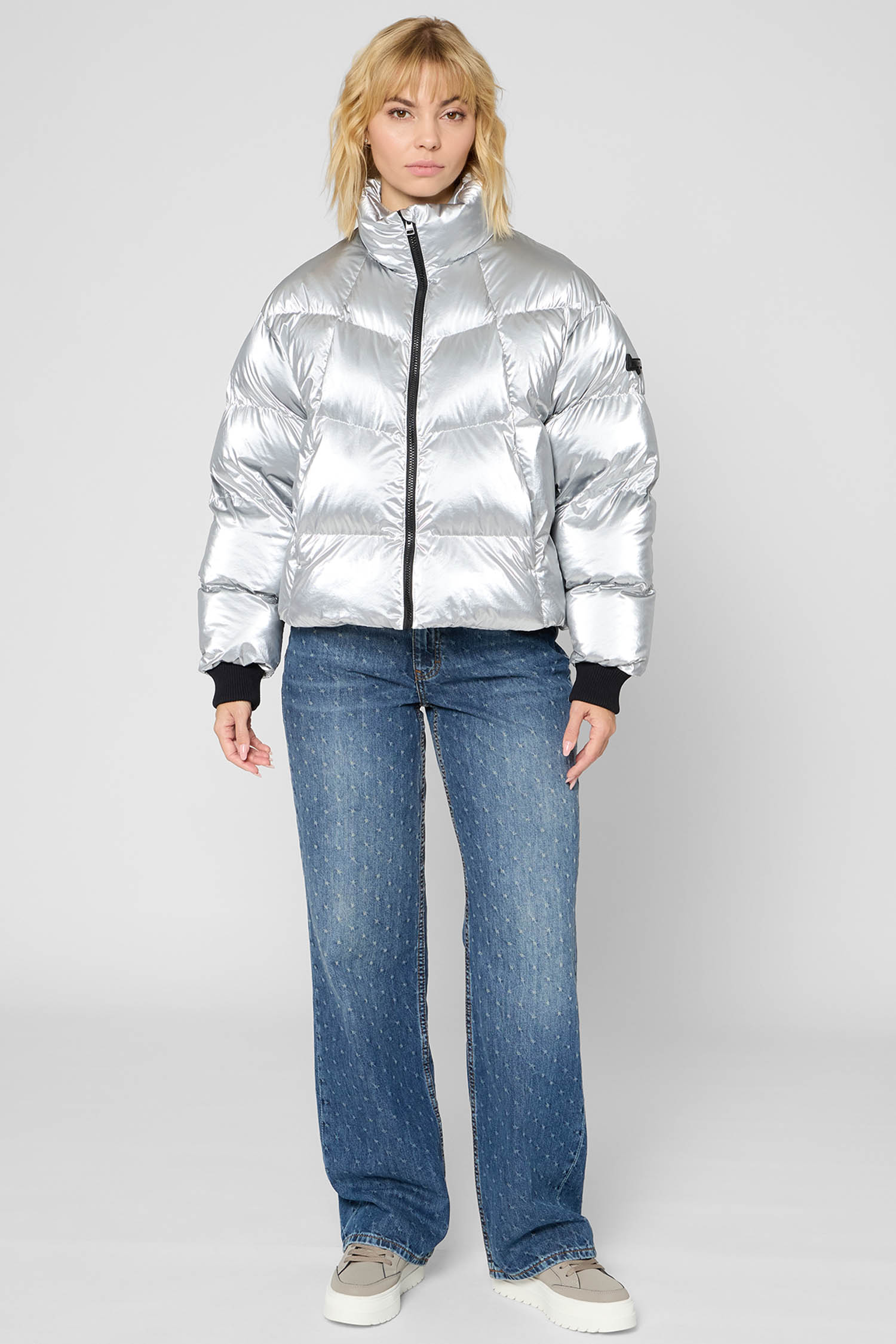 Женская серебристая куртка HUGO BLUE 50546368;998