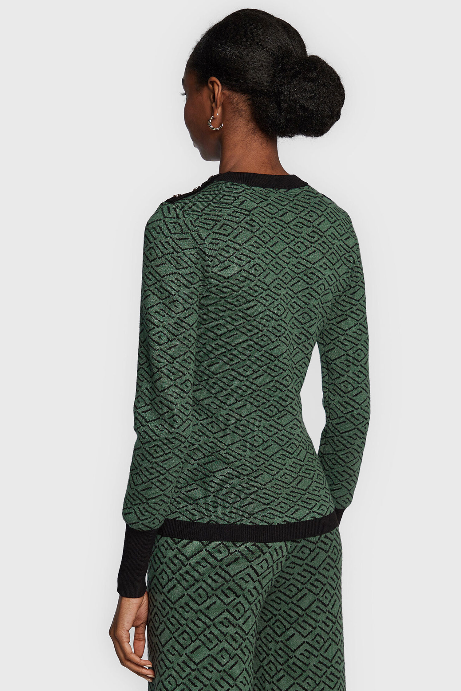 Жіночий зелений джемпер з візерунком Guess W1BR55.Z1091;P84Z