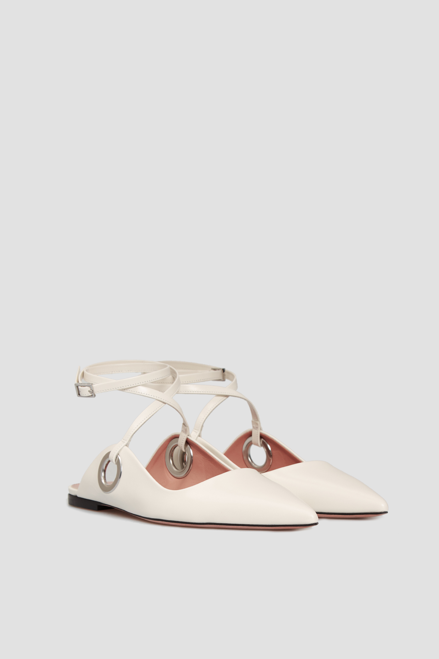 Жіночі білі шкіряні слінгбеки BOSS 50456205;114