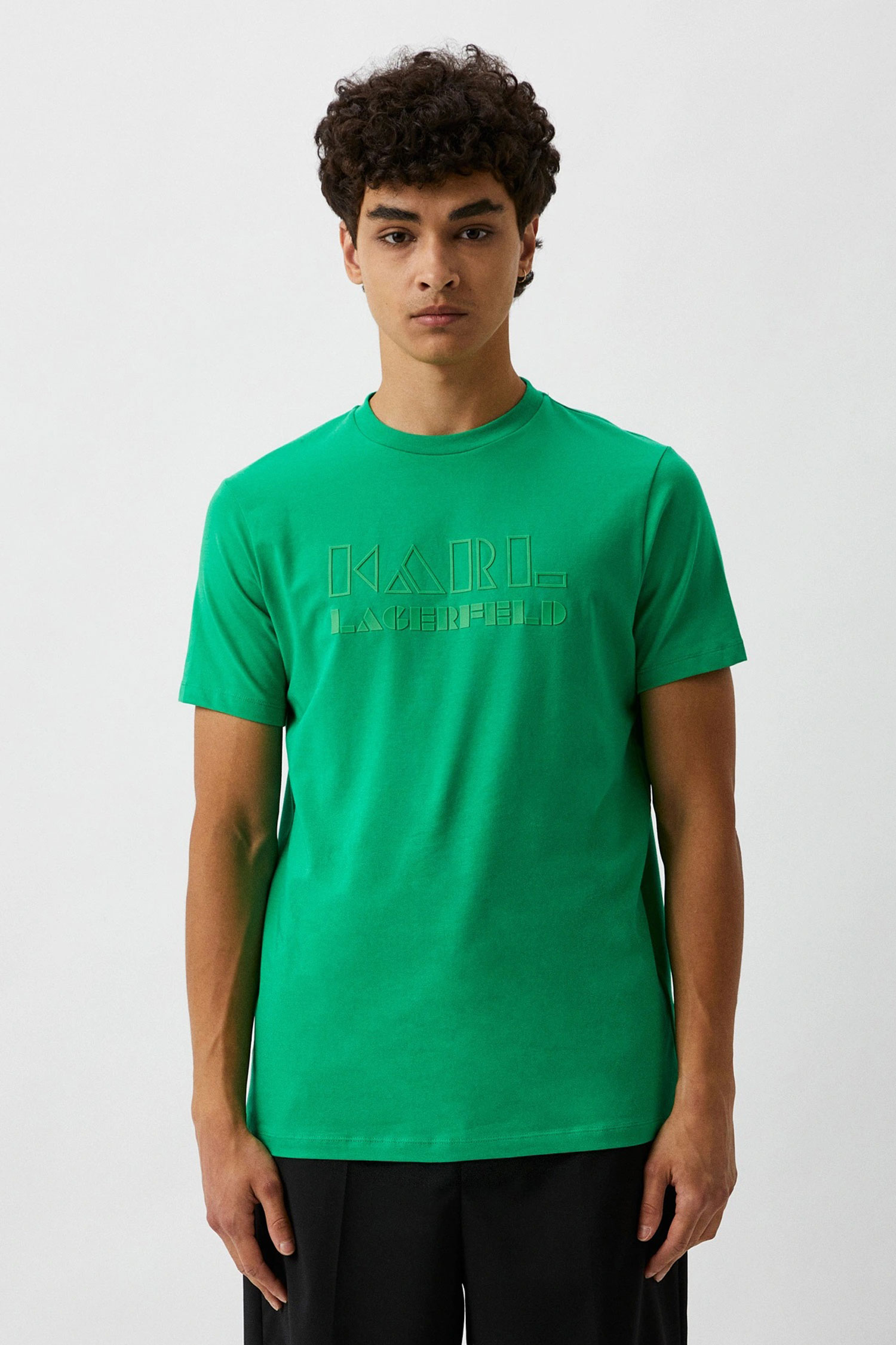 Мужская зеленая футболка Karl Lagerfeld 533221.755060;530