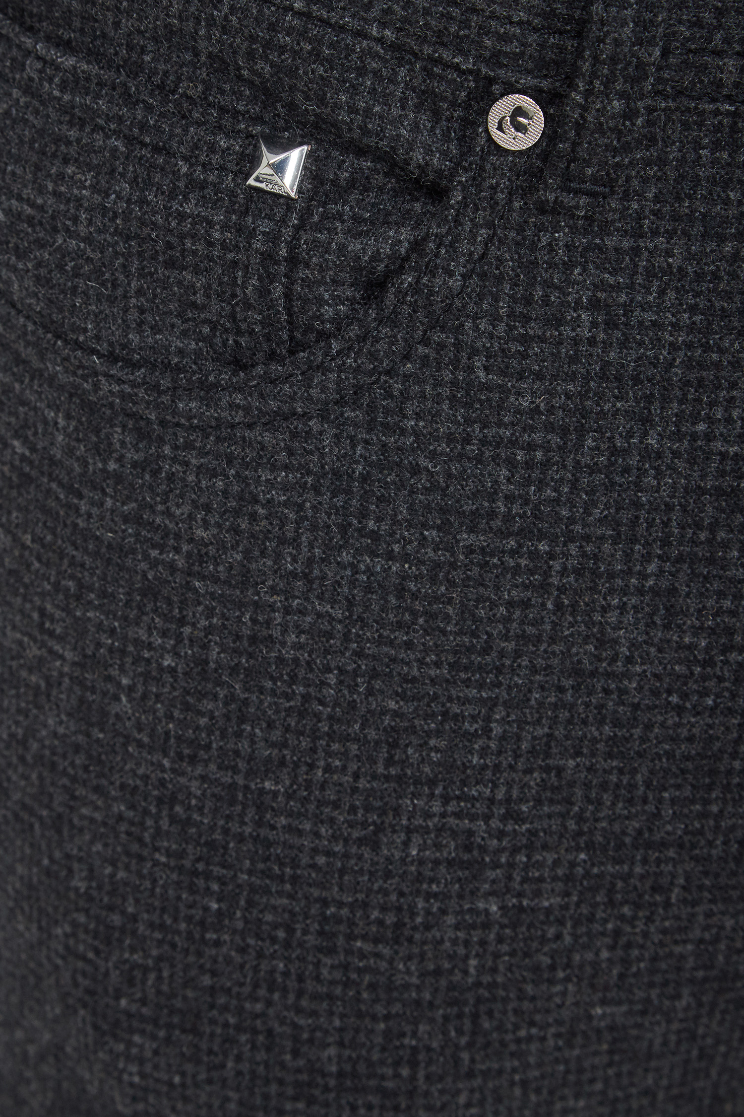 Мужские черные шерстяные брюки Karl Lagerfeld 534805.265840;990