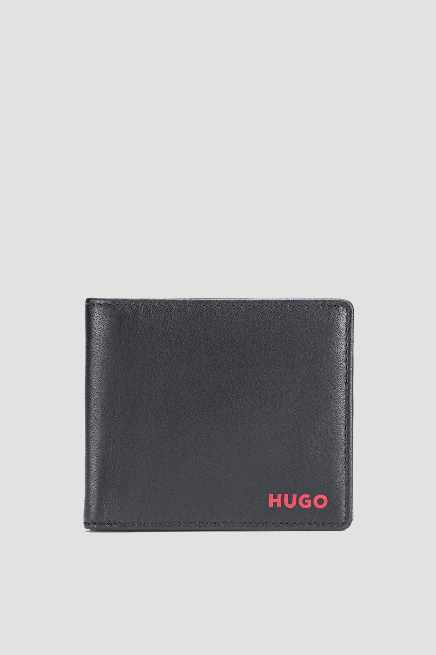 Чоловічий чорний шкіряний гаманець HUGO 50470760;002