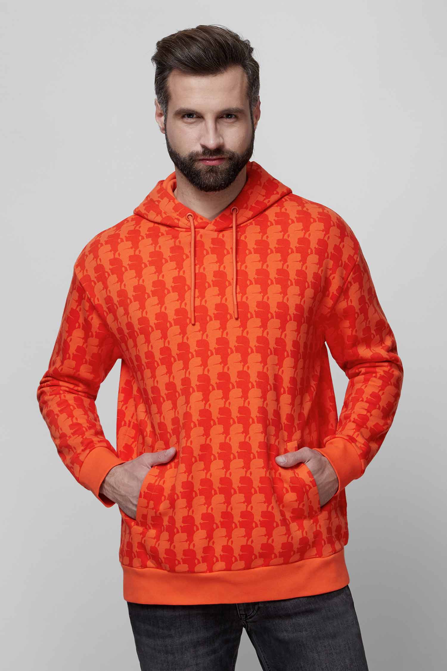 Мужское оранжевое худи Karl Lagerfeld 521900.705185;180