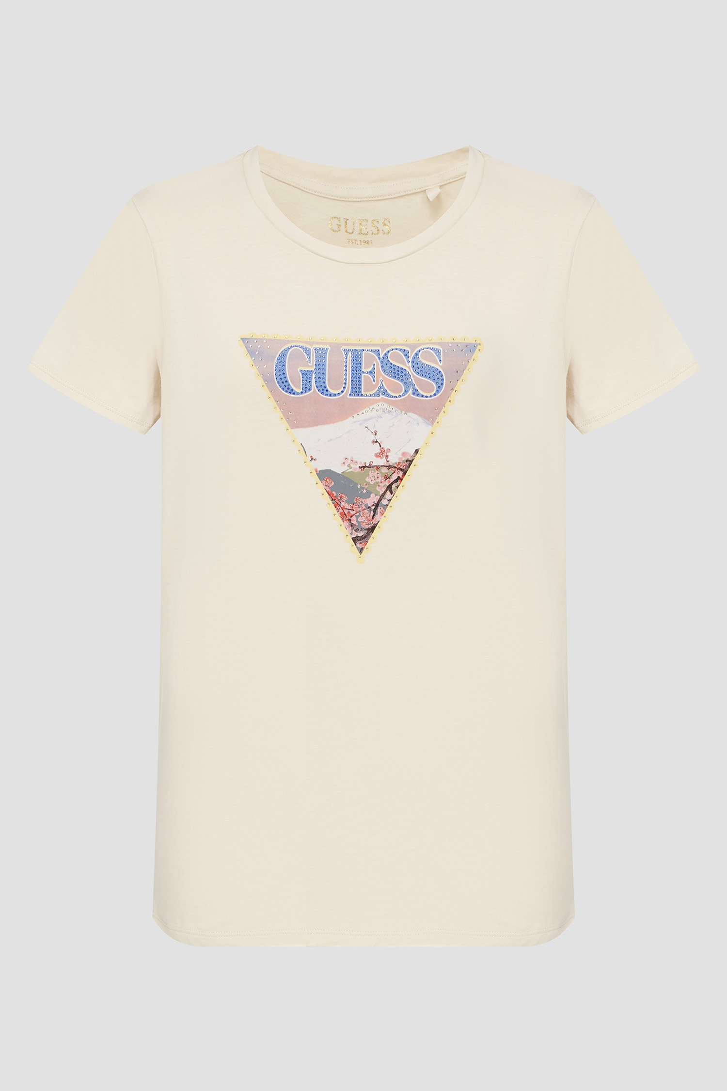 Женская бежевая футболка Guess W4GI63.KBZV1;F1NN