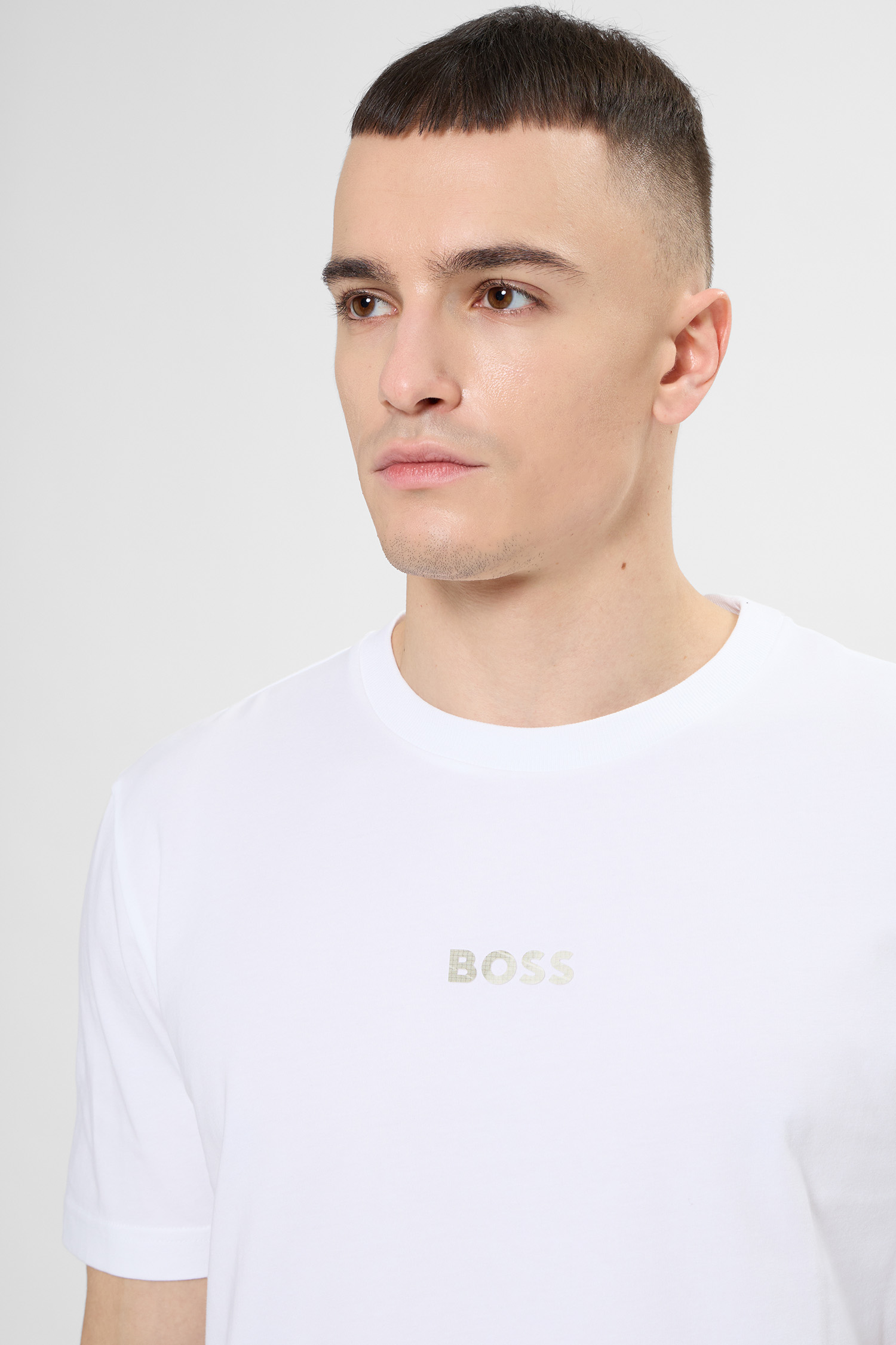 Мужская белая футболка BOSS 50557354;100