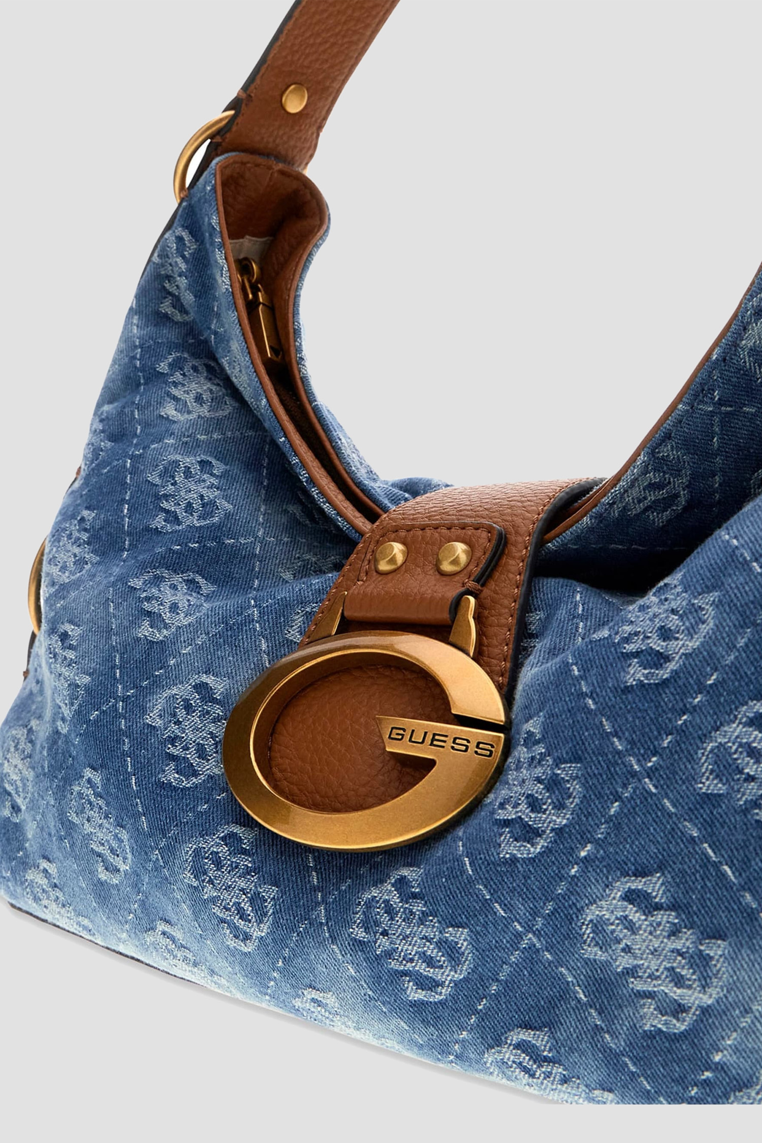 Женская голубая джинсовая сумка с узором Guess HWDB93.08180;DLP