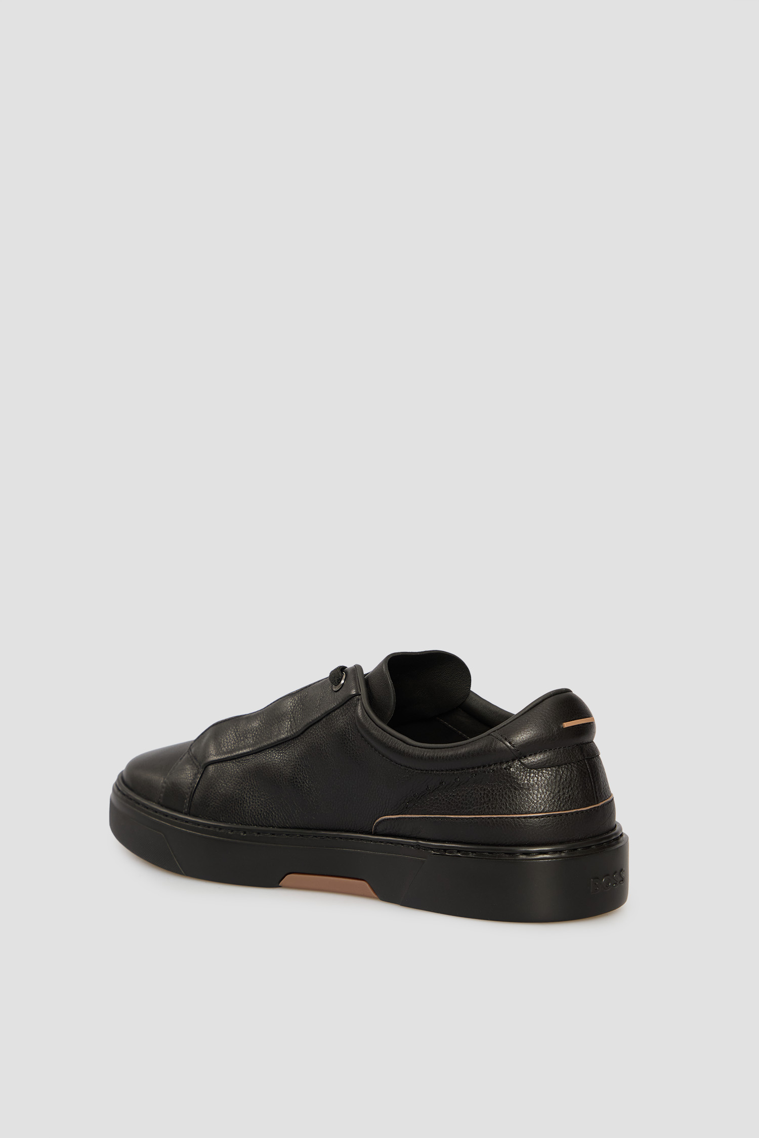 Чоловічі чорні шкіряні снікерси BOSS 50546231;002