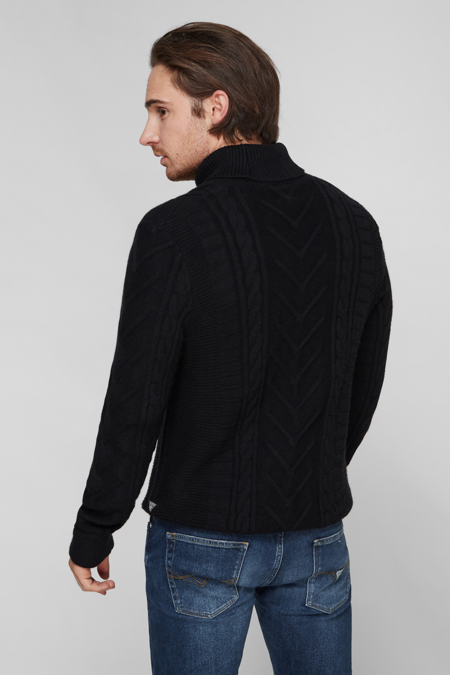 Мужской черный свитер Guess M1BR43.Z2MK0;JBLK