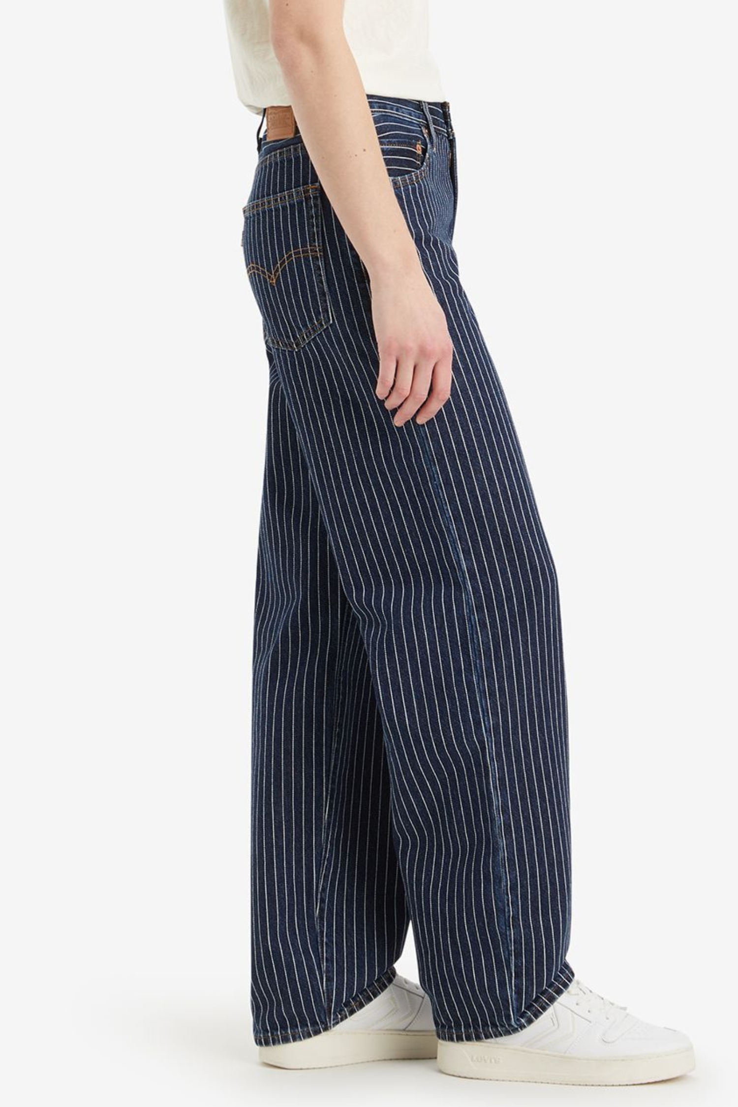 Женские темно-синие джинсы в полоску Baggy Dad Levi’s® A3494;0047