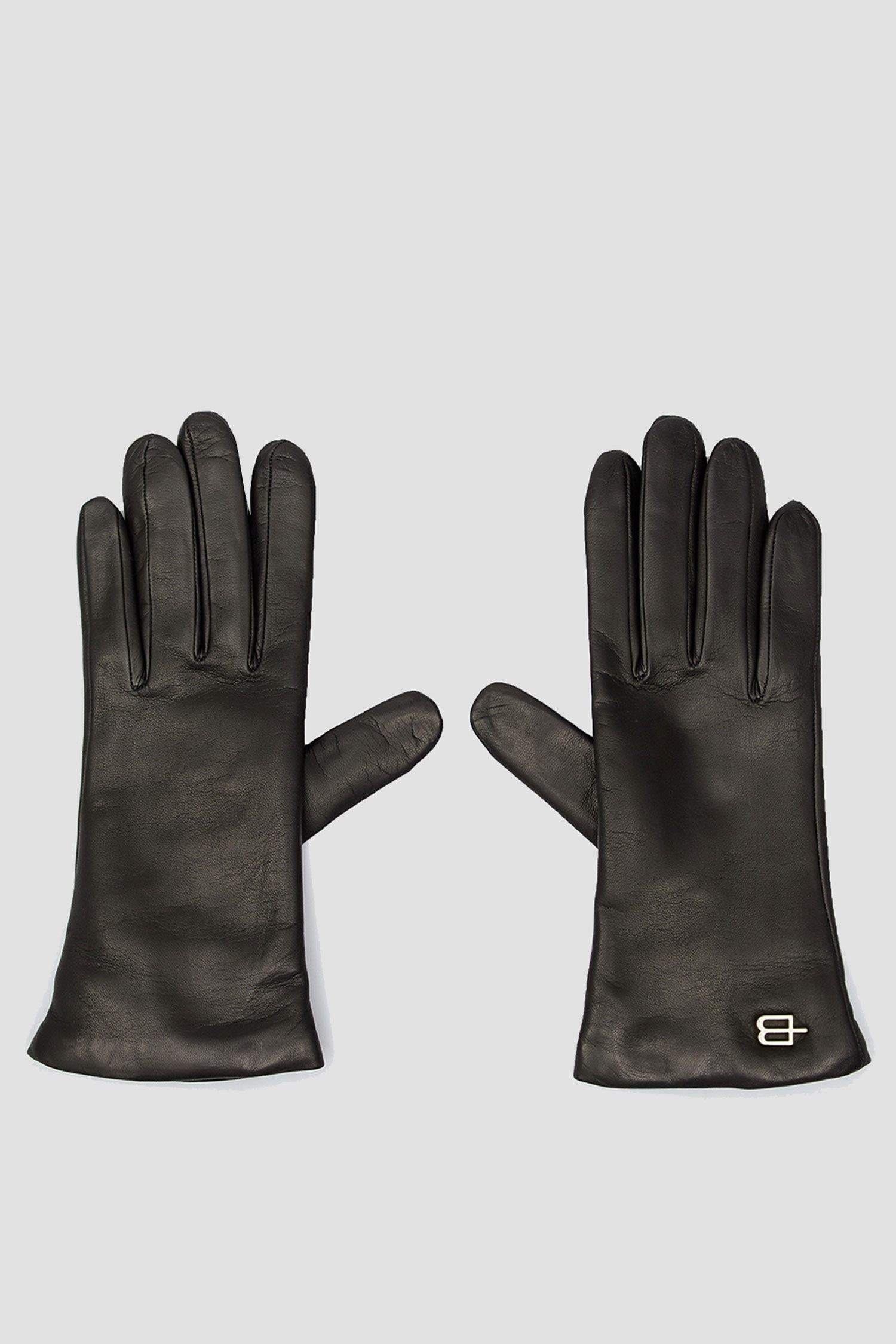 Жіночі чорні шкіряні рукавички Baldinini F3B030XXNAPT;0000