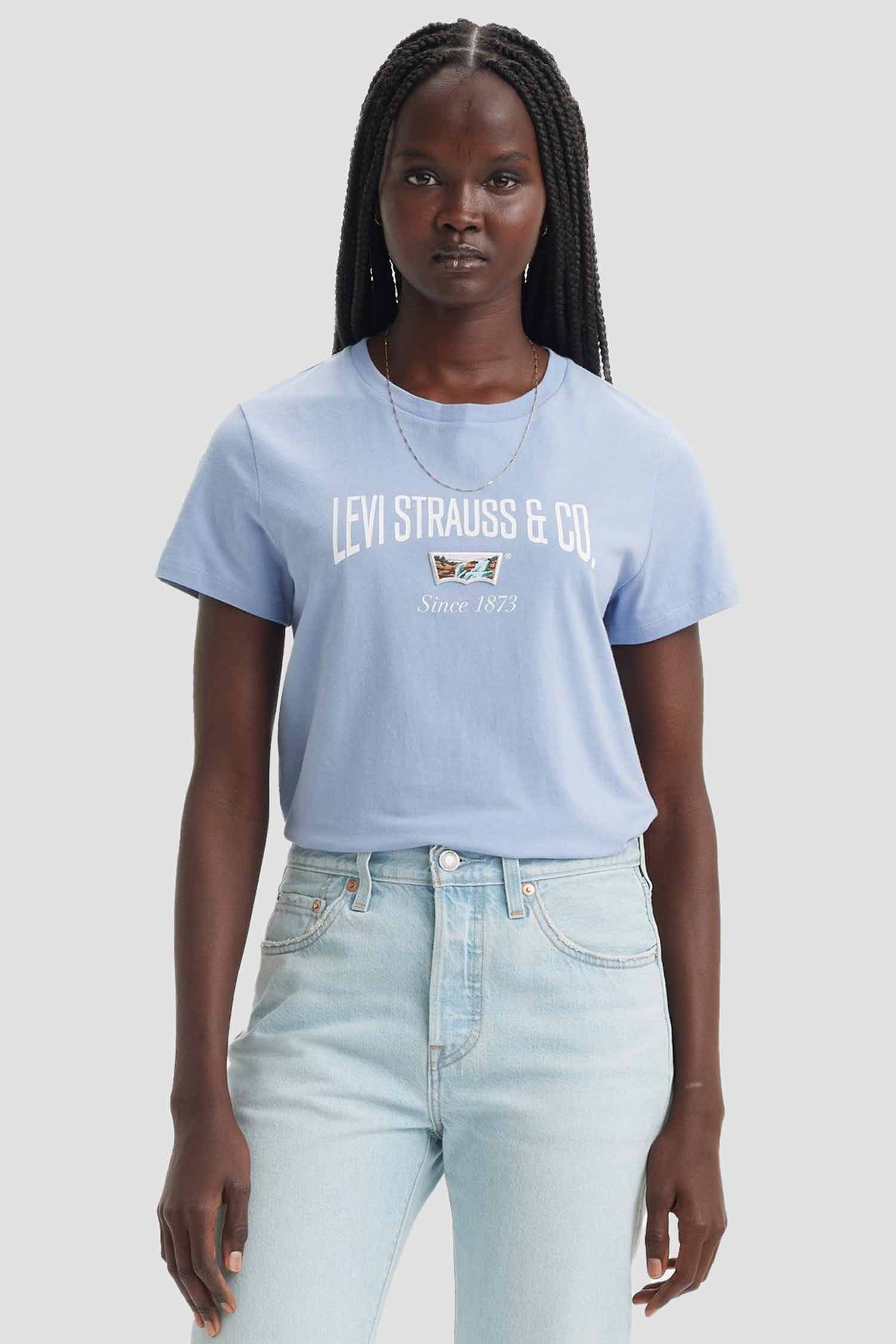 Женская голубая футболка Levi’s® 17369;2801