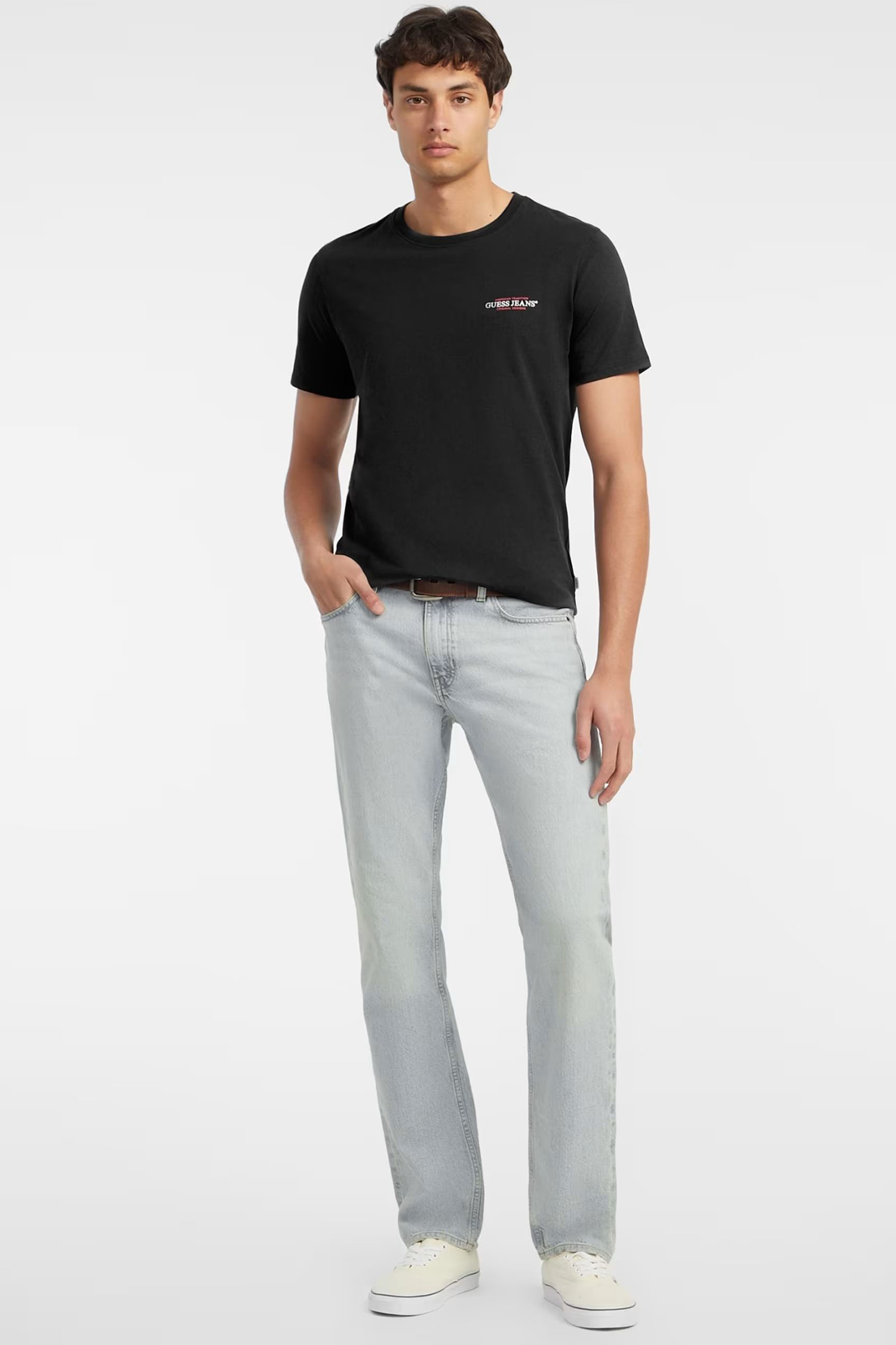 Мужская черная футболка Guess Jeans M4YI55.K8HM0;JBLK