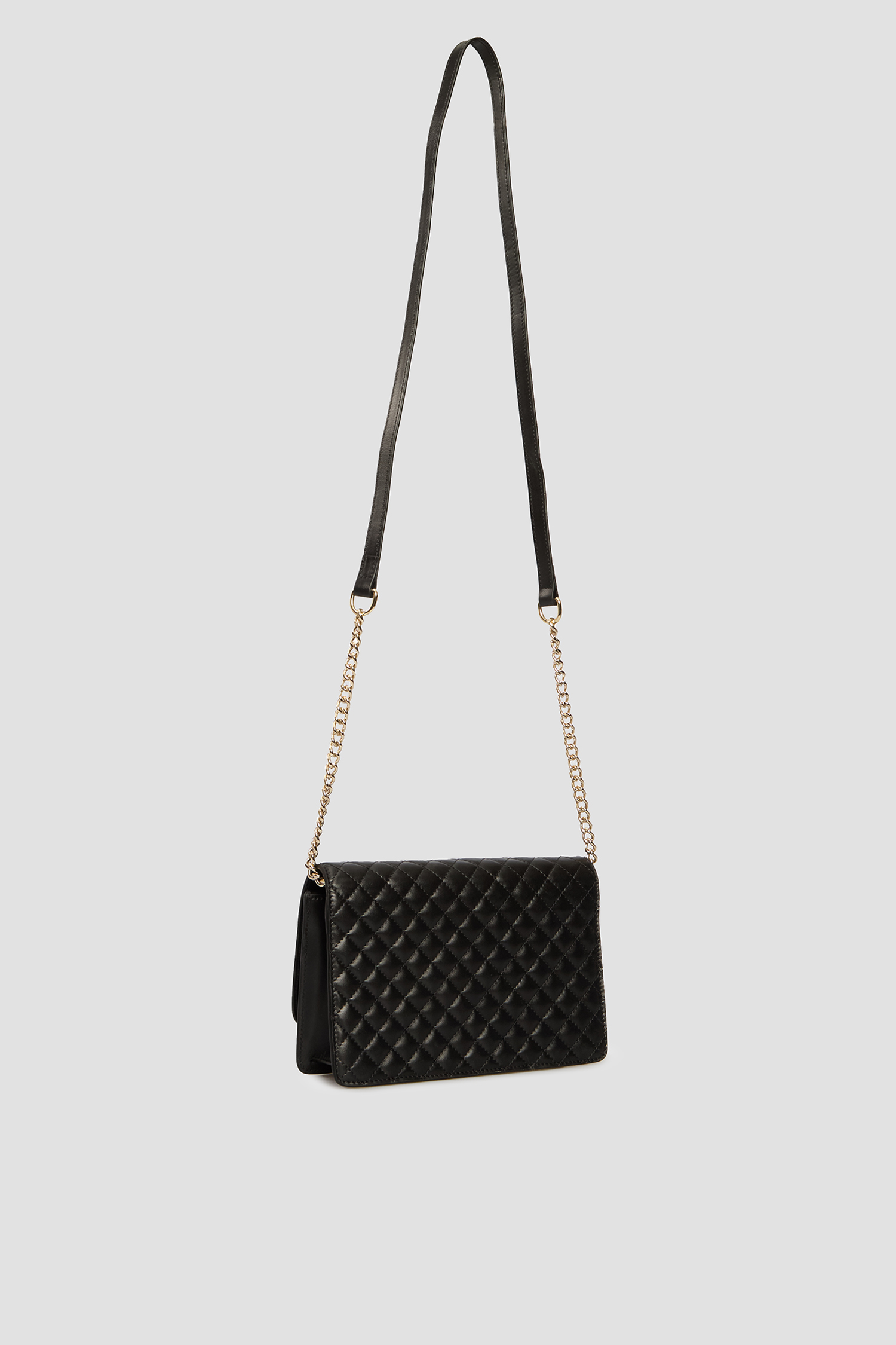 Жіноча чорна шкіряна сумка BALDININI P3B018XXTRAP;0000